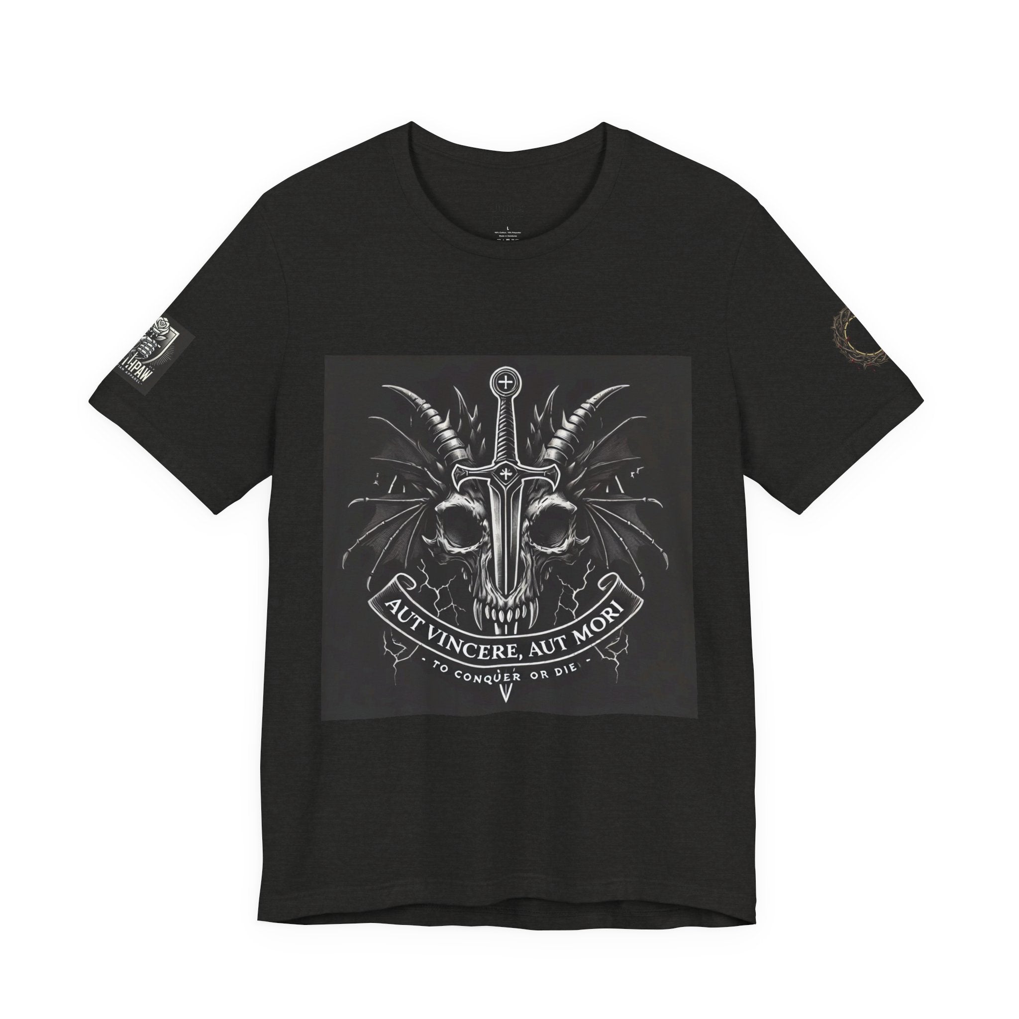 Defying Darkness Tee — "Aut Vincere, Aut Mori" Graphic T-Shirt