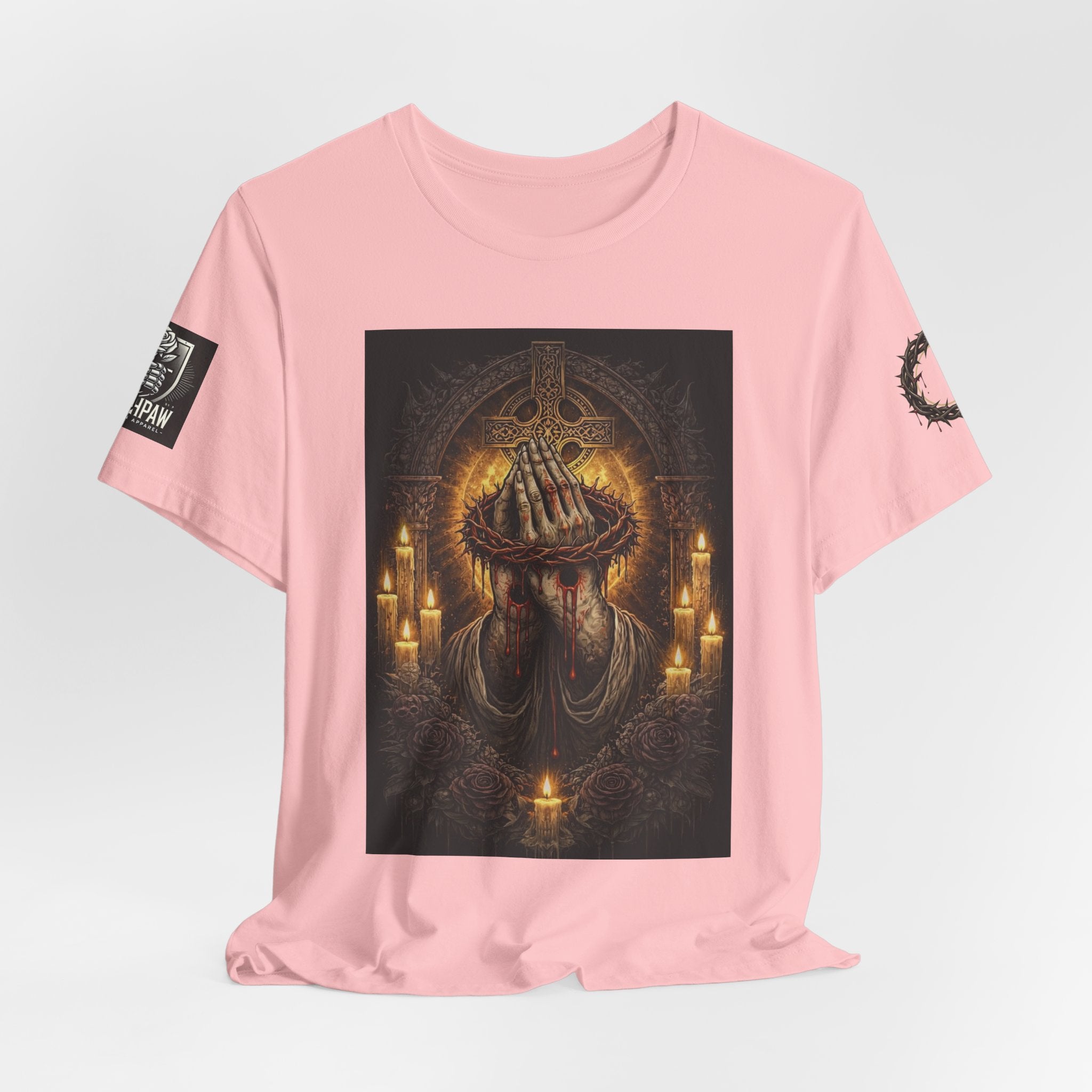 Satan-Repellant Graphic Tee — "Don't TRY me Satan!!" Chest Illustration & Back Slogan