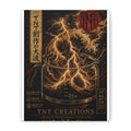 Lightning Coffee Canvas Print — Japanese Wave Espresso Art (Matte Stretched)
