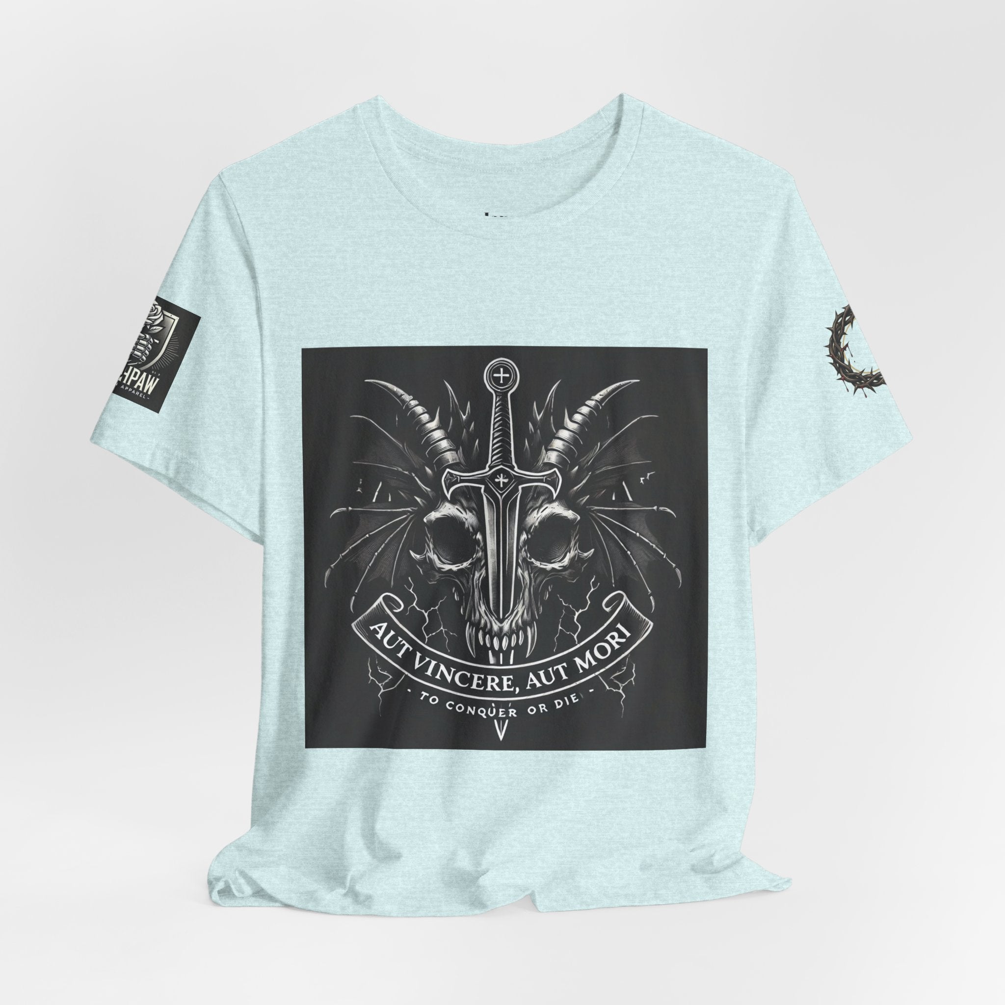 Defying Darkness Tee — "Aut Vincere, Aut Mori" Graphic T-Shirt
