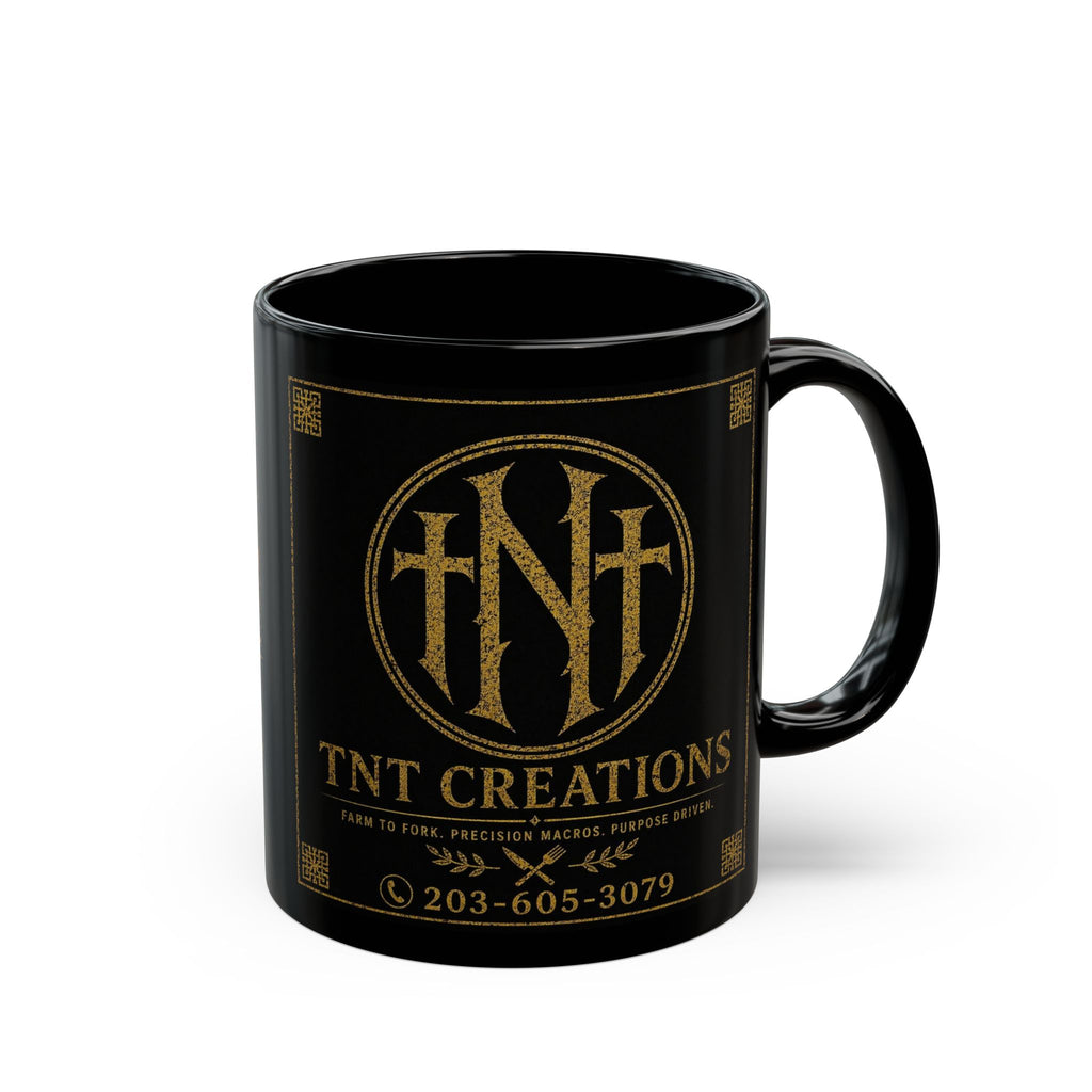TNT Creations Black Logo Mug — 11oz/15oz Coffee Cup
