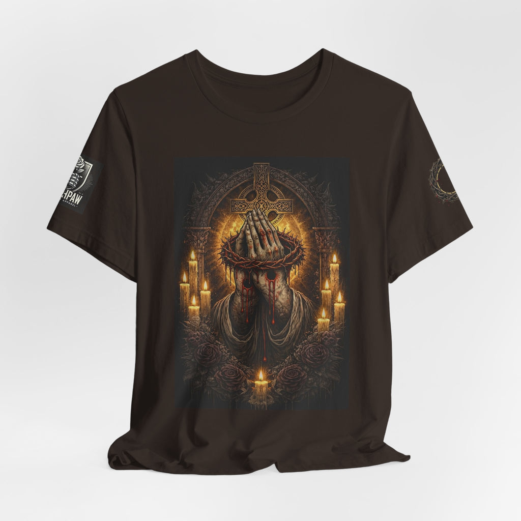 Satan-Repellant Graphic Tee — "Don't TRY me Satan!!" Chest Illustration & Back Slogan
