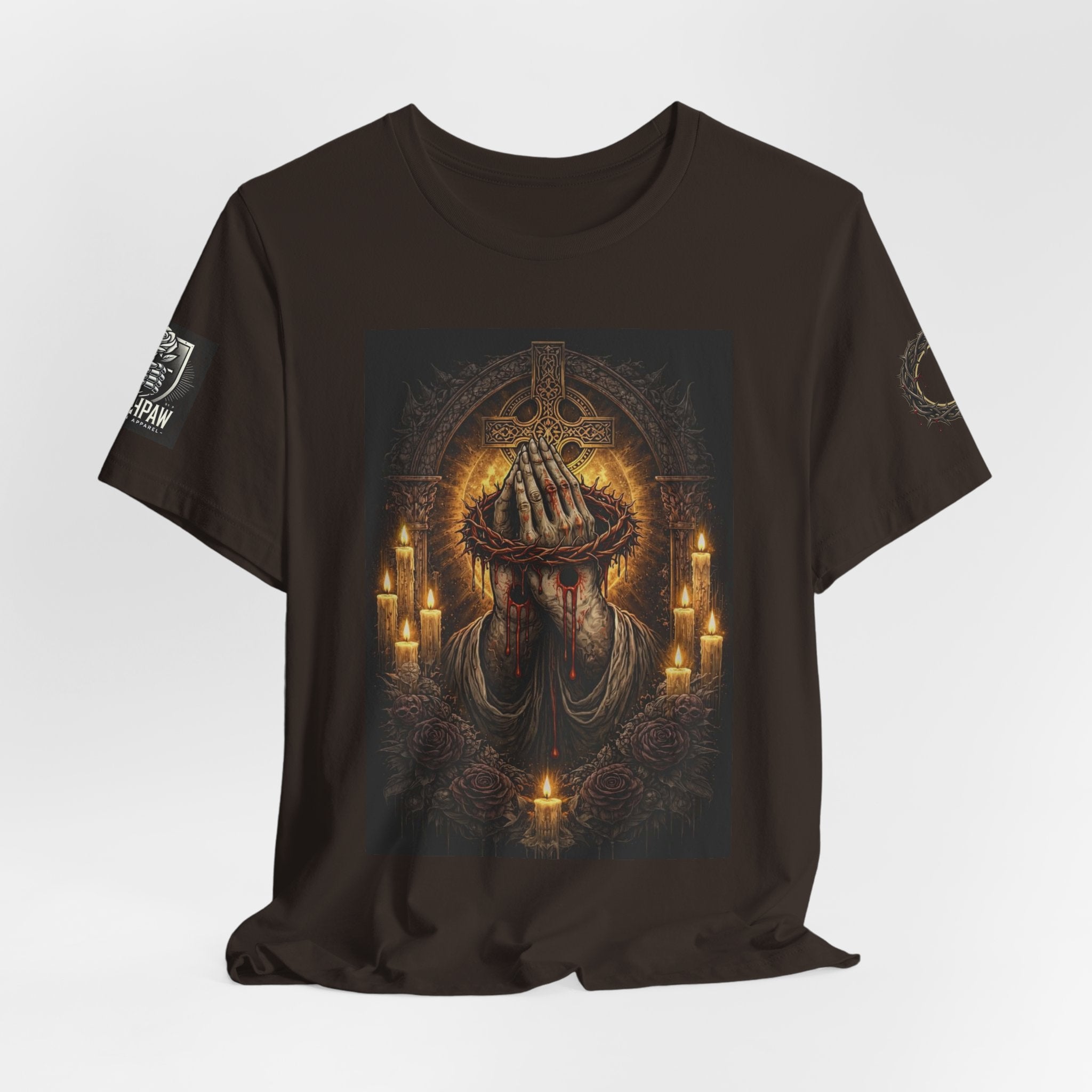 Satan-Repellant Graphic Tee — "Don't TRY me Satan!!" Chest Illustration & Back Slogan