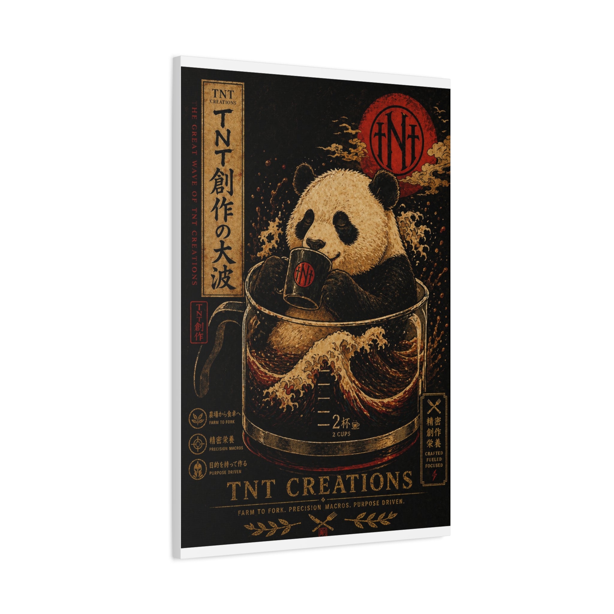 Panda Tea Canvas