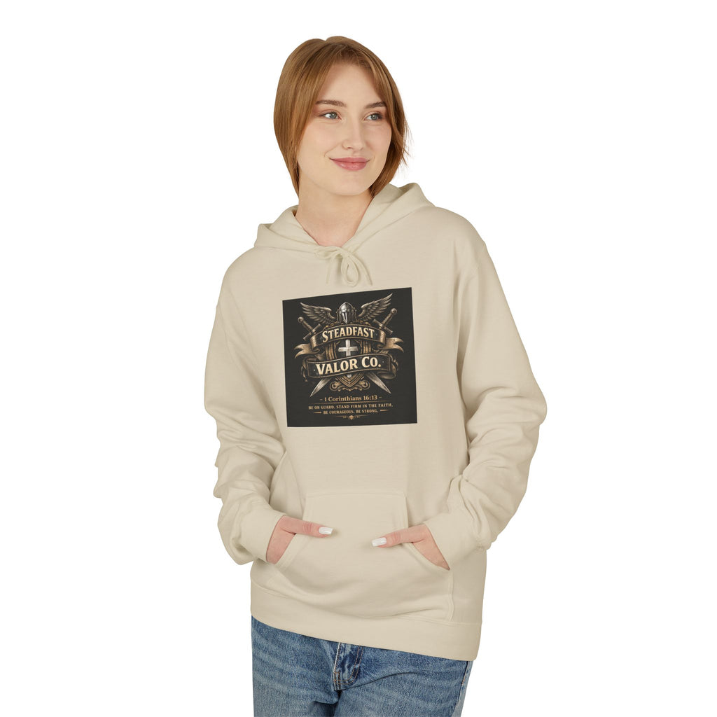 Christian Cross Hoodie — 'Stand by the Word' Inspirational Faith Sweatshirt