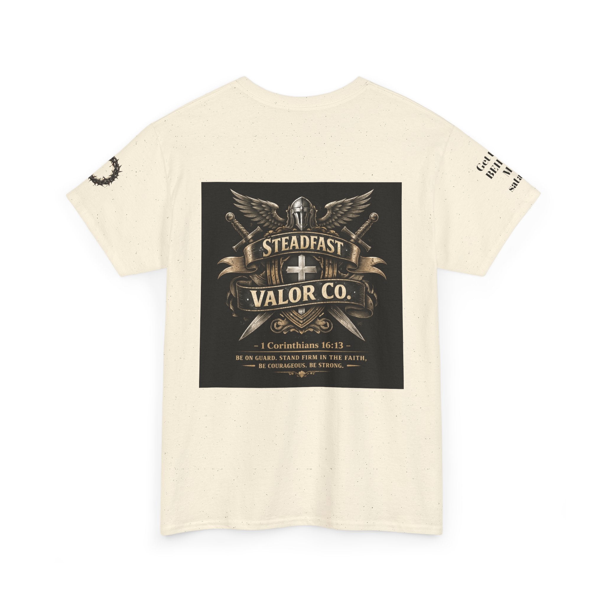 Deus Vult Sword T‑Shirt — Crusader Vintage Shield Design