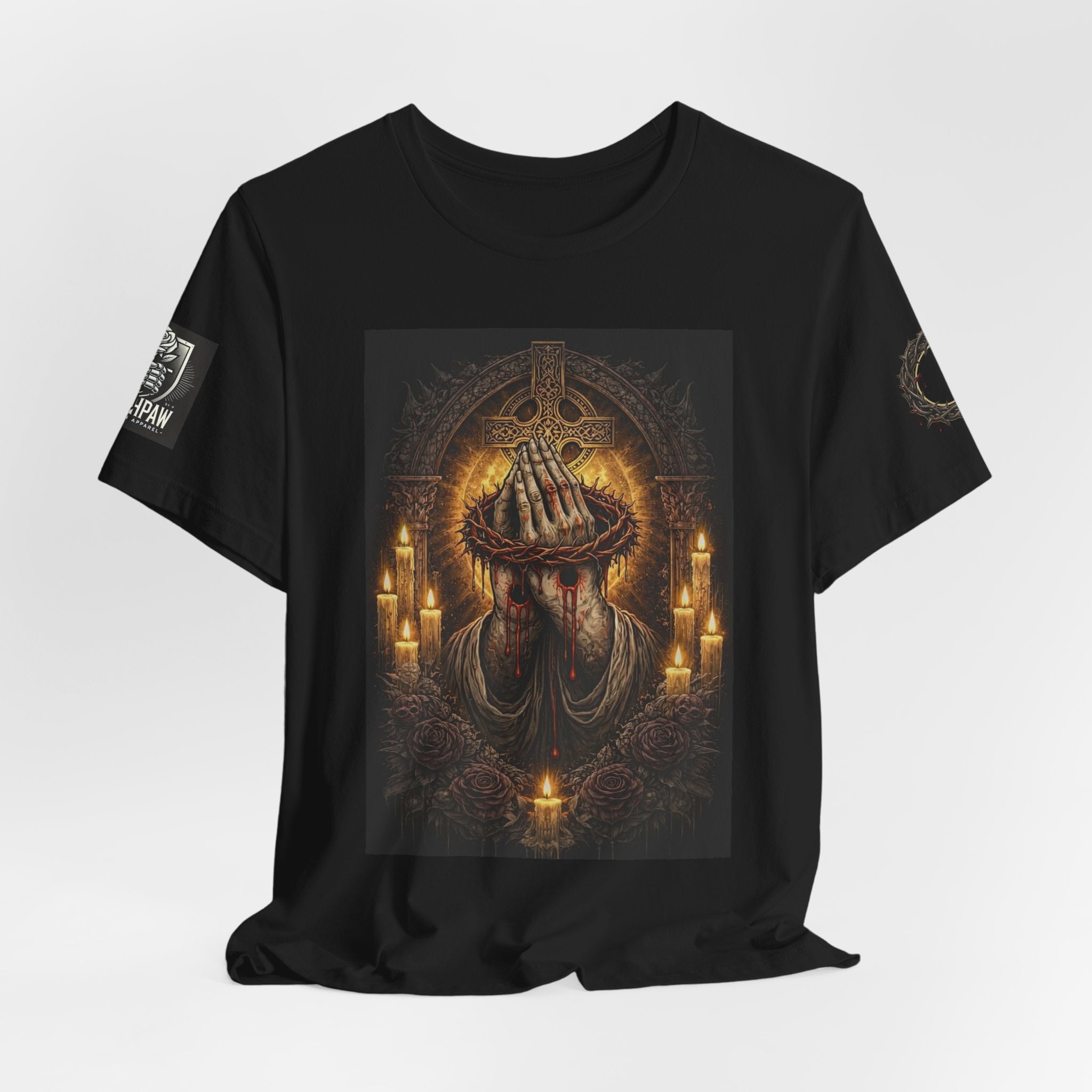 Satan-Repellant Graphic Tee — "Don't TRY me Satan!!" Chest Illustration & Back Slogan