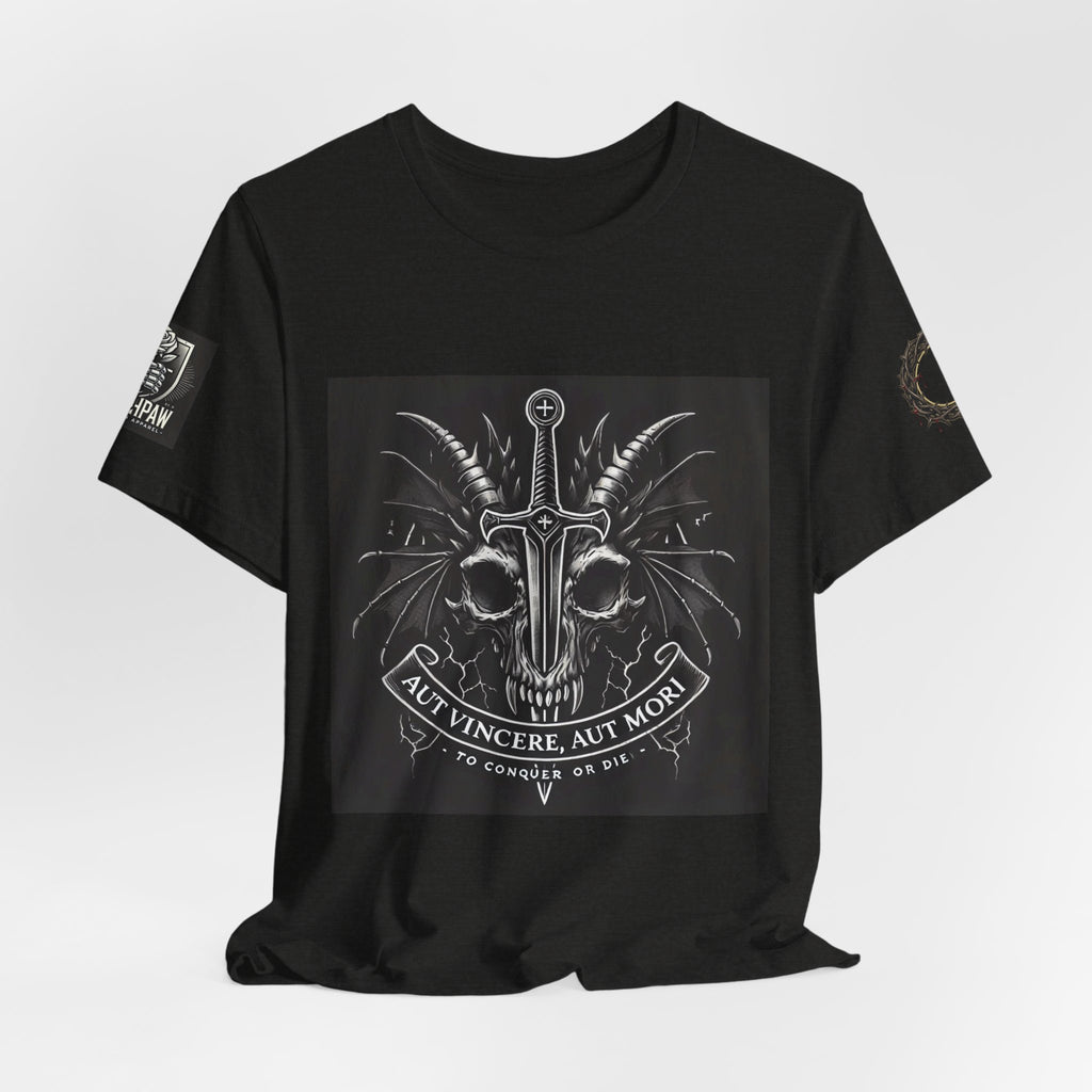 Defying Darkness Tee — "Aut Vincere, Aut Mori" Graphic T-Shirt