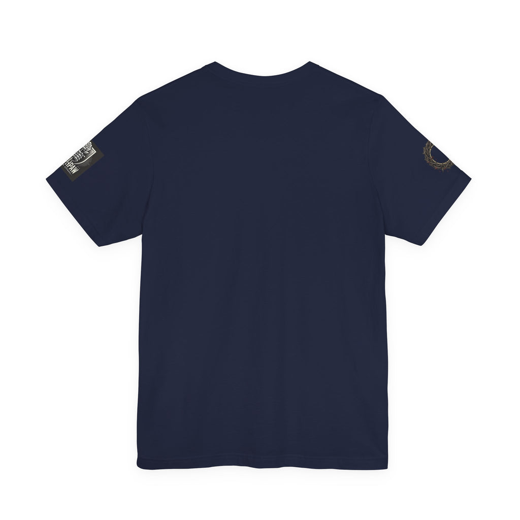 Do Not Fear the Darkness Graphic Tee — 'James IV:VII' Hooded Figure Shirt