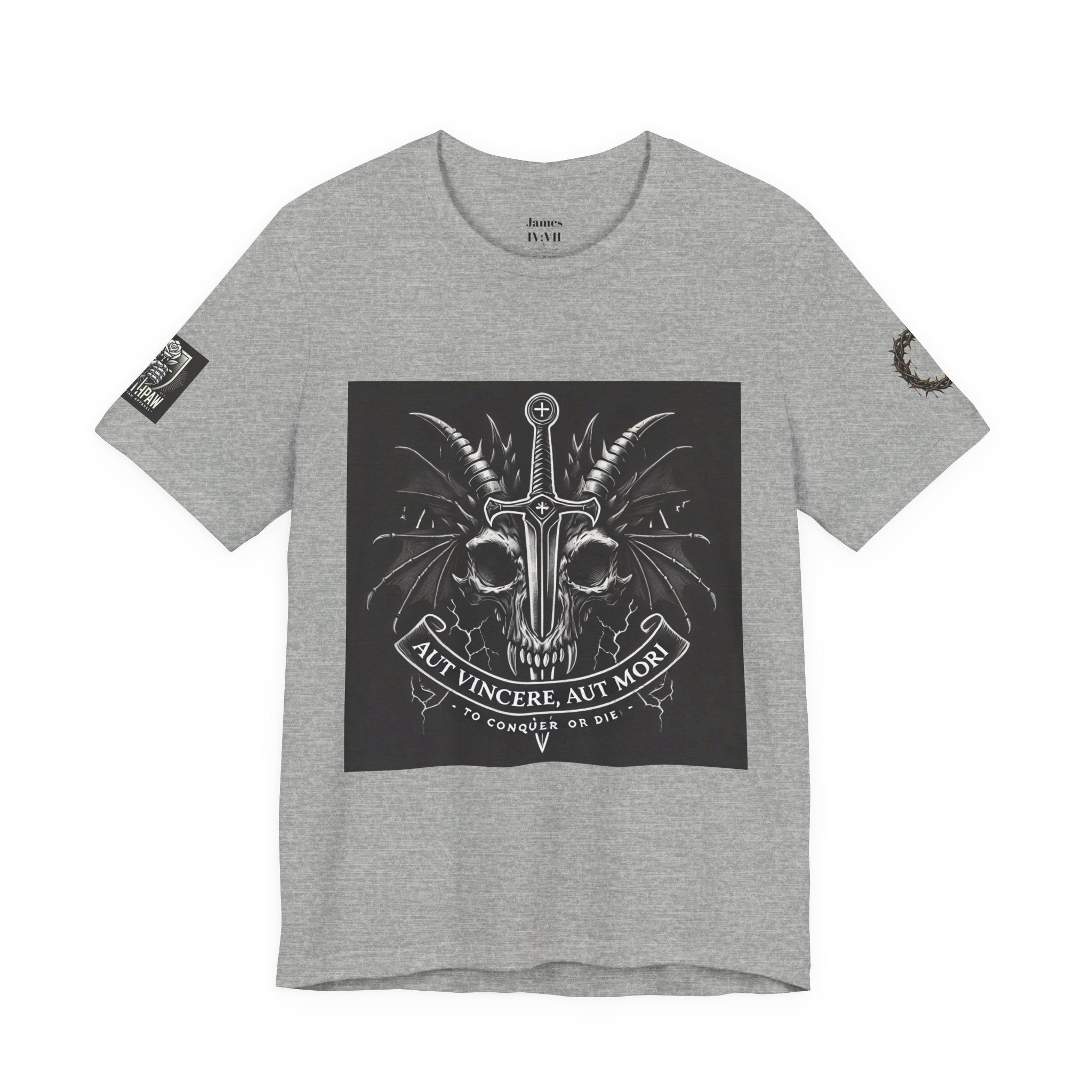 Defying Darkness Tee — "Aut Vincere, Aut Mori" Graphic T-Shirt