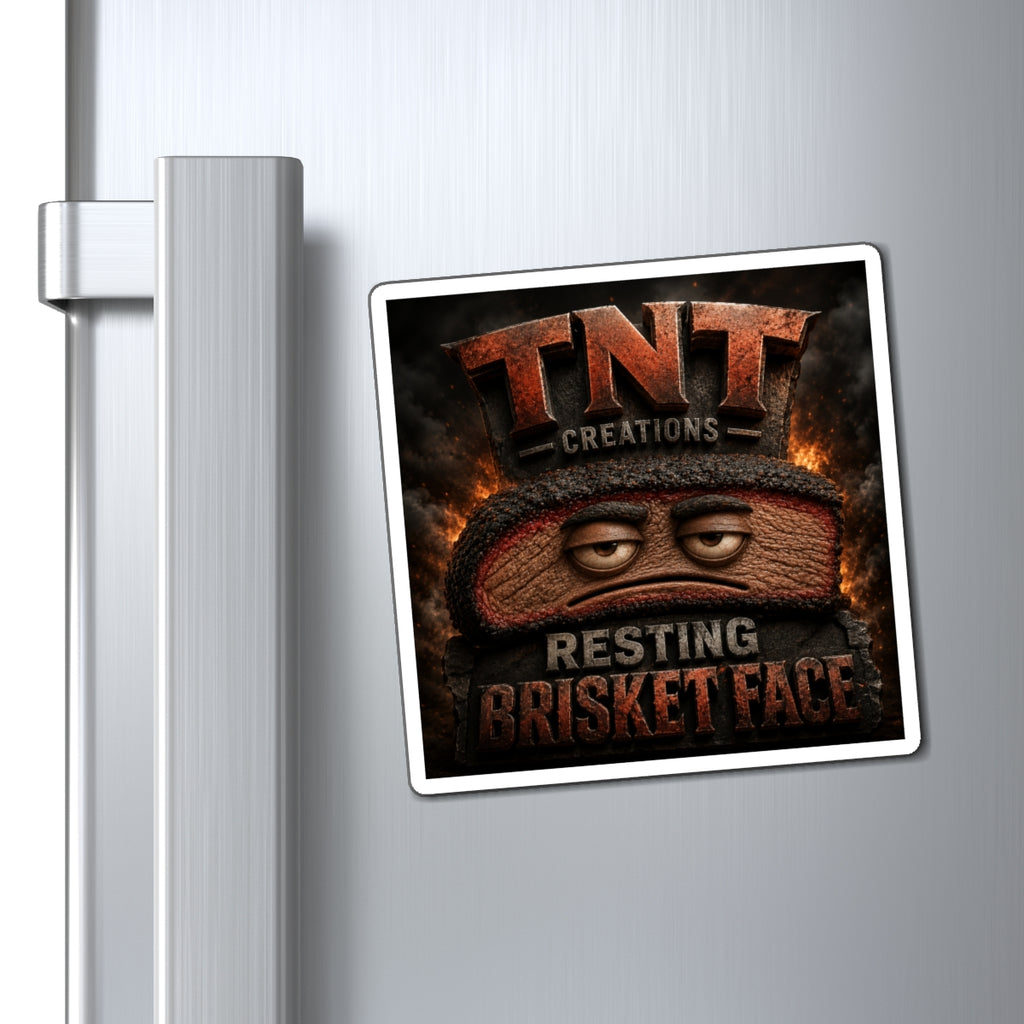 Magnet — Resting Brisket Face BBQ Grill Refrigerator Magnet