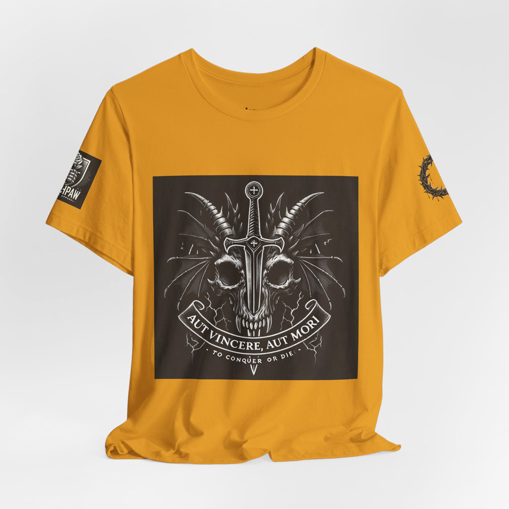 Defying Darkness Tee — "Aut Vincere, Aut Mori" Graphic T-Shirt