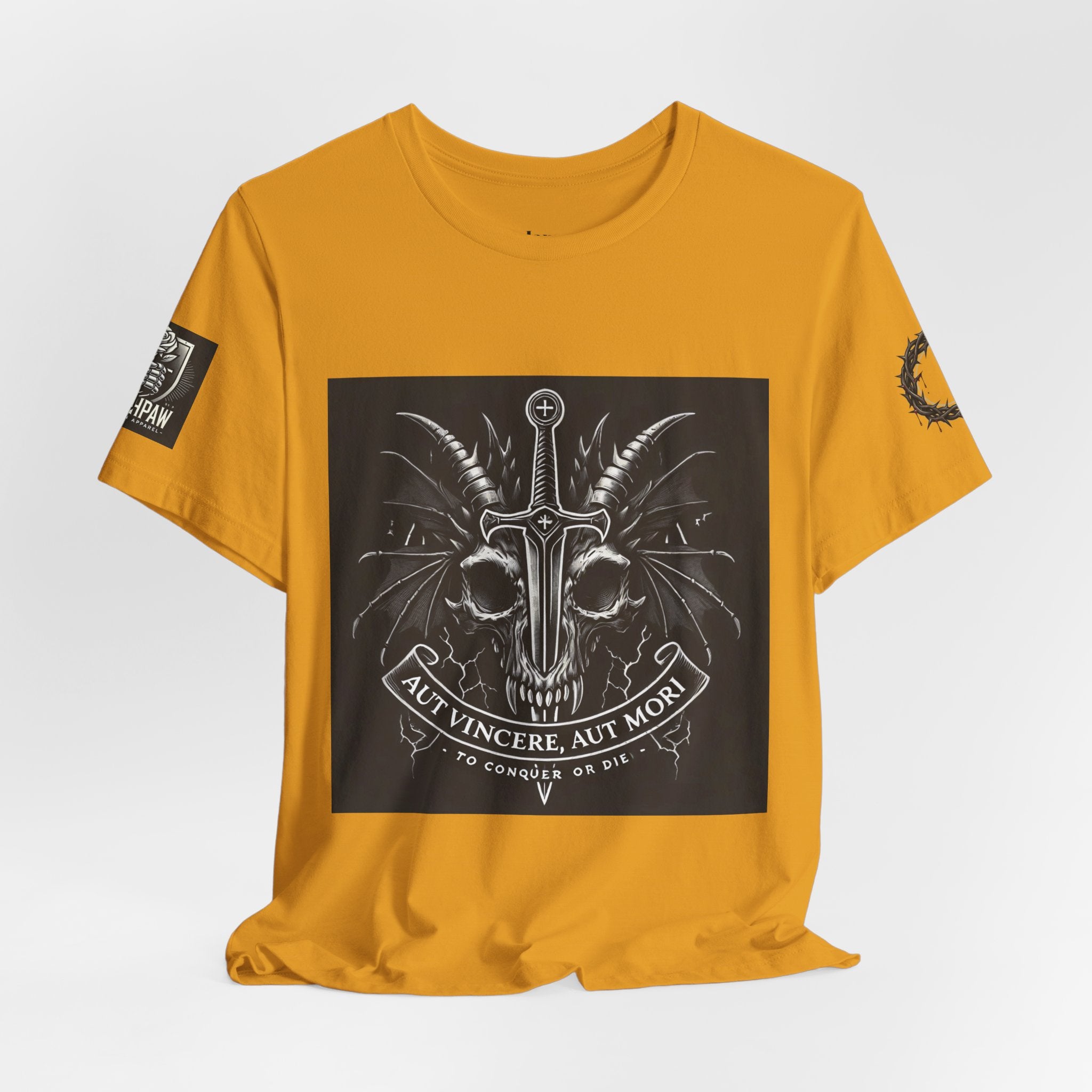 Defying Darkness Tee — "Aut Vincere, Aut Mori" Graphic T-Shirt