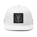 Embroidered Goat Skull Snapback Hat — Dark Gothic Crest