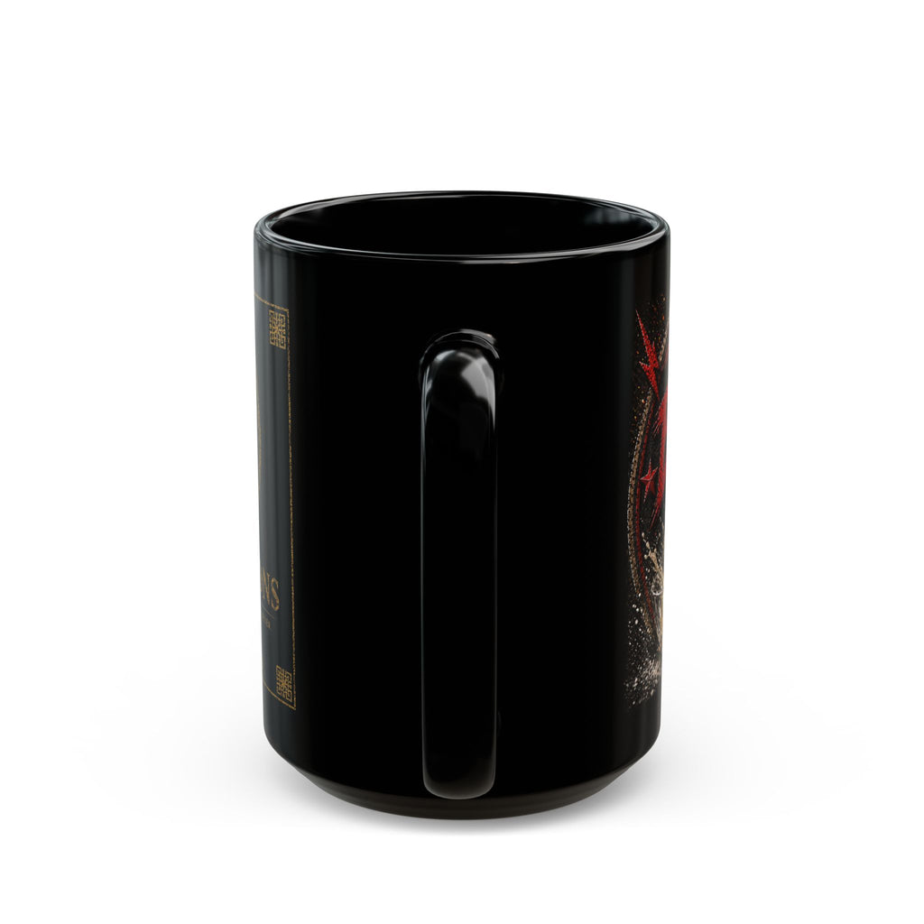 TNT Creations Black Ceramic Mug — Gold Logo Accent (11oz & 15oz)
