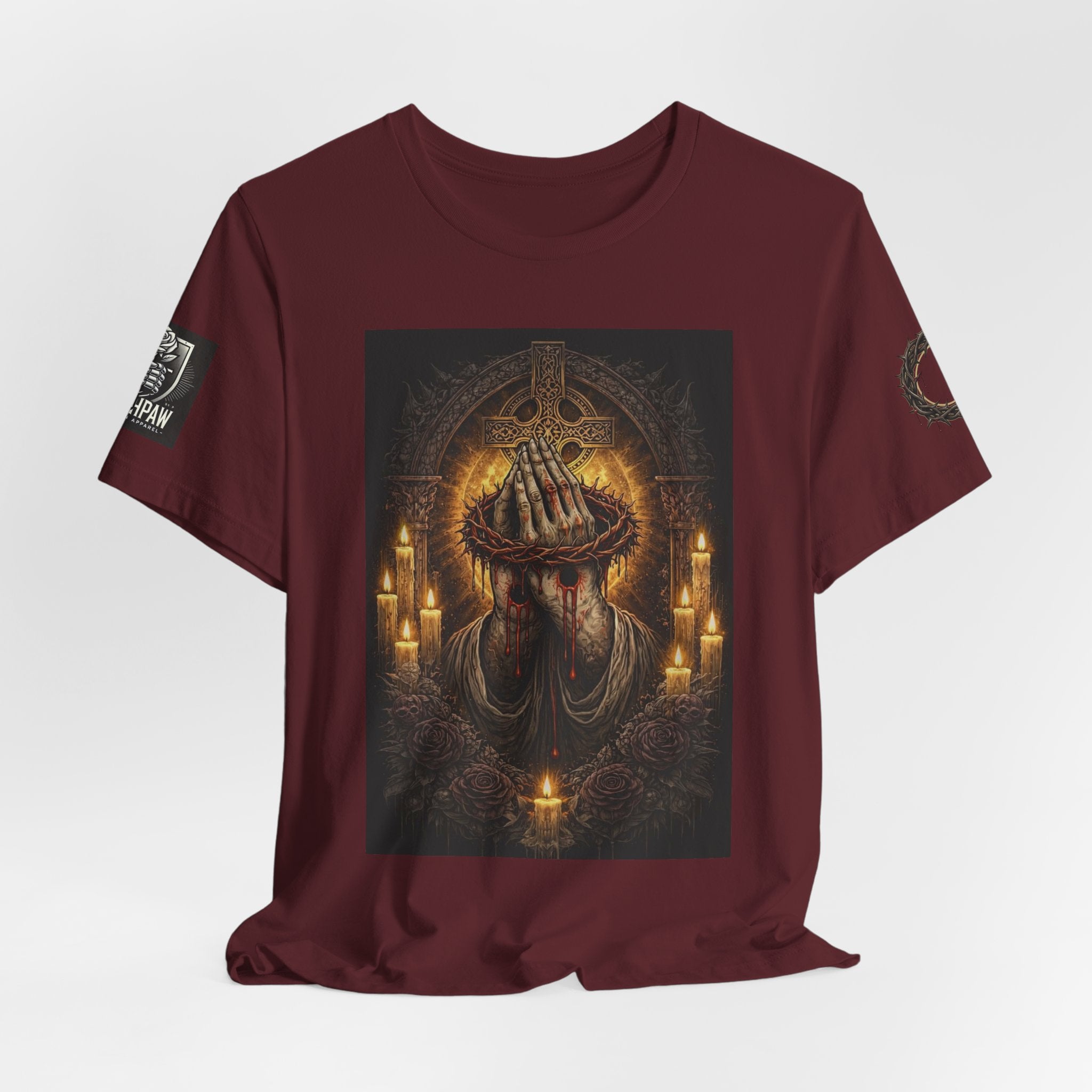 Satan-Repellant Graphic Tee — "Don't TRY me Satan!!" Chest Illustration & Back Slogan