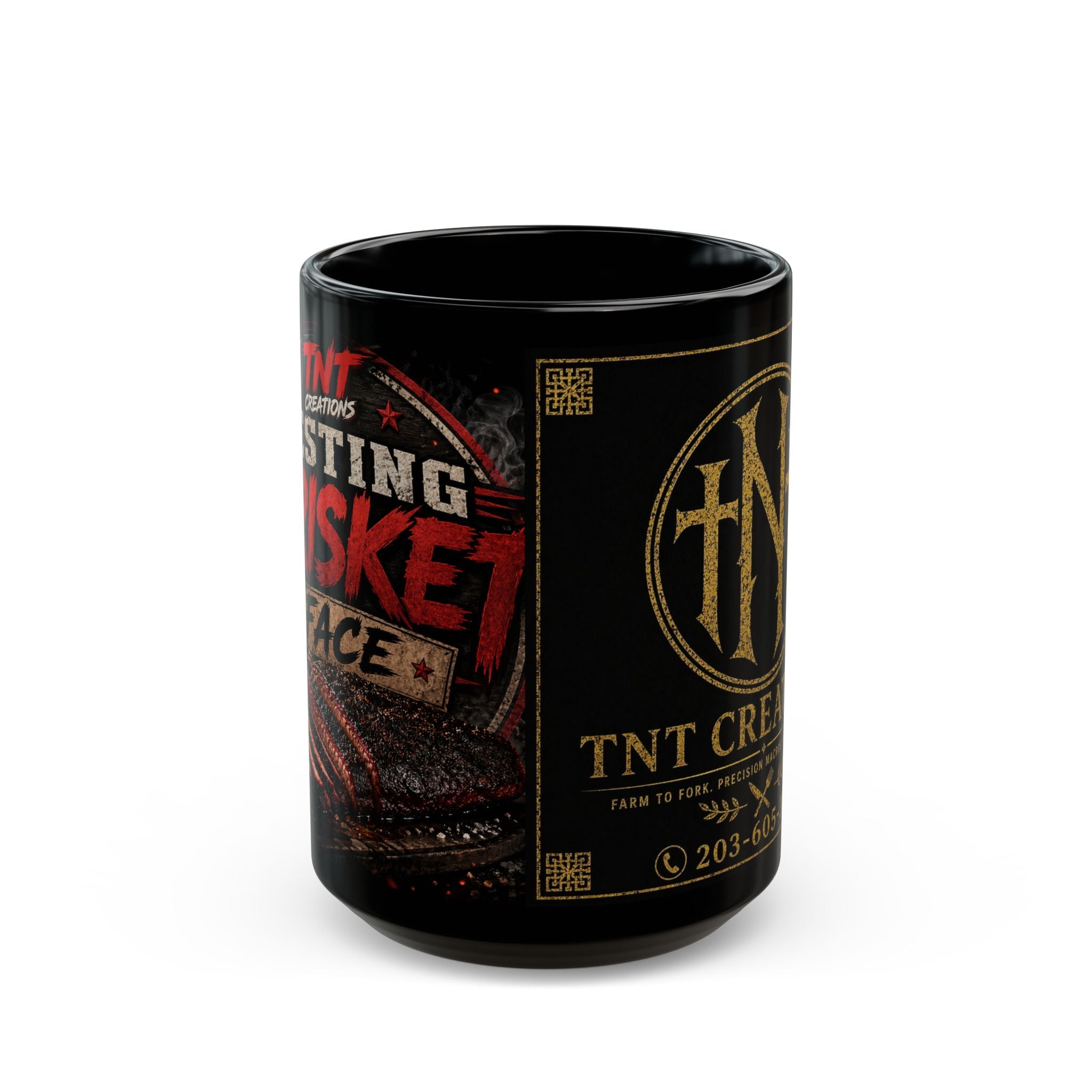 TNT Creations Black Logo Mug — 11oz/15oz Coffee Cup