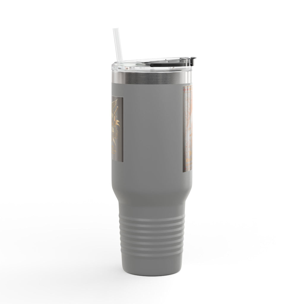 40oz Insulated Travel Mug — "Be the Light" Knight Crusader Design