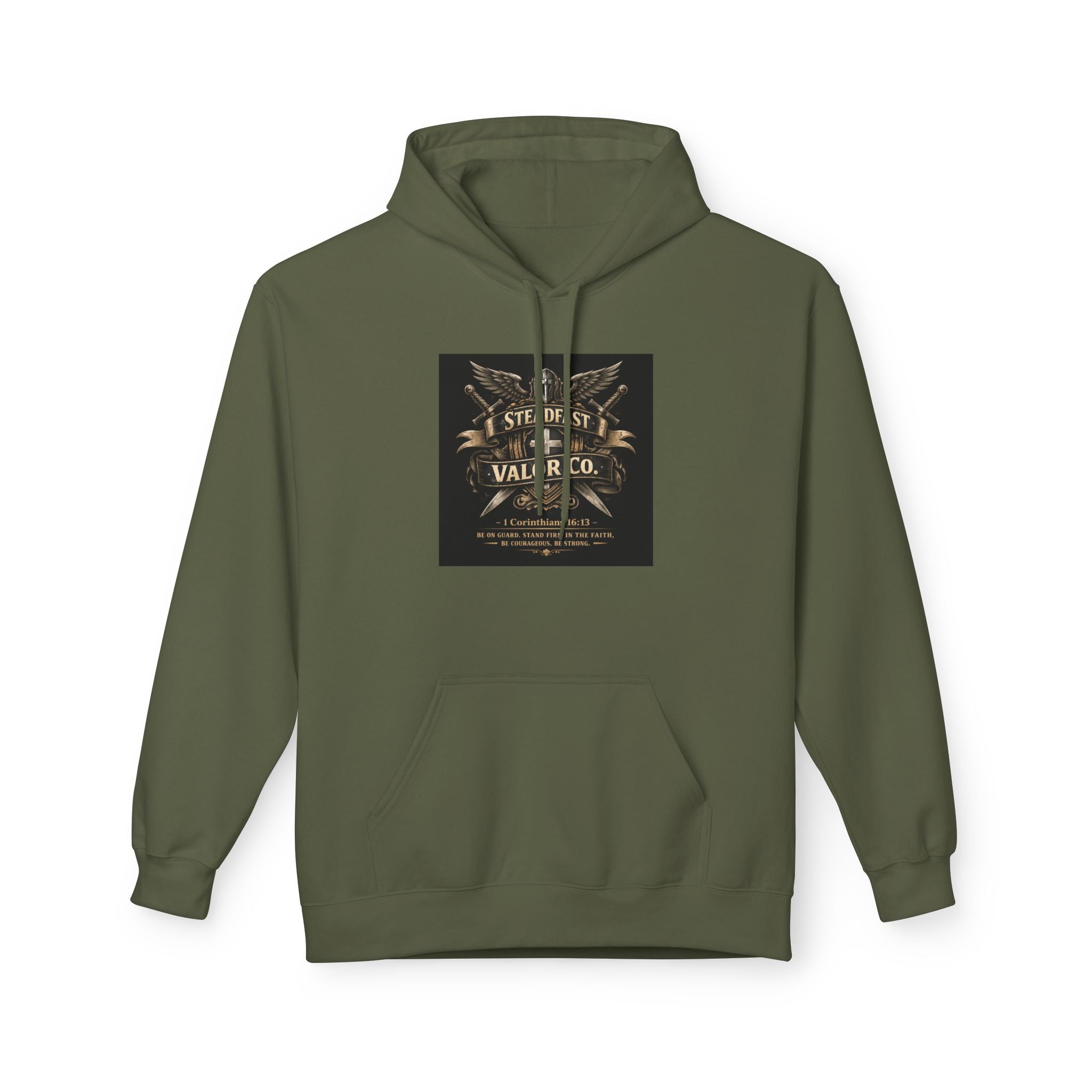 Christian Cross Hoodie — 'Stand by the Word' Inspirational Faith Sweatshirt