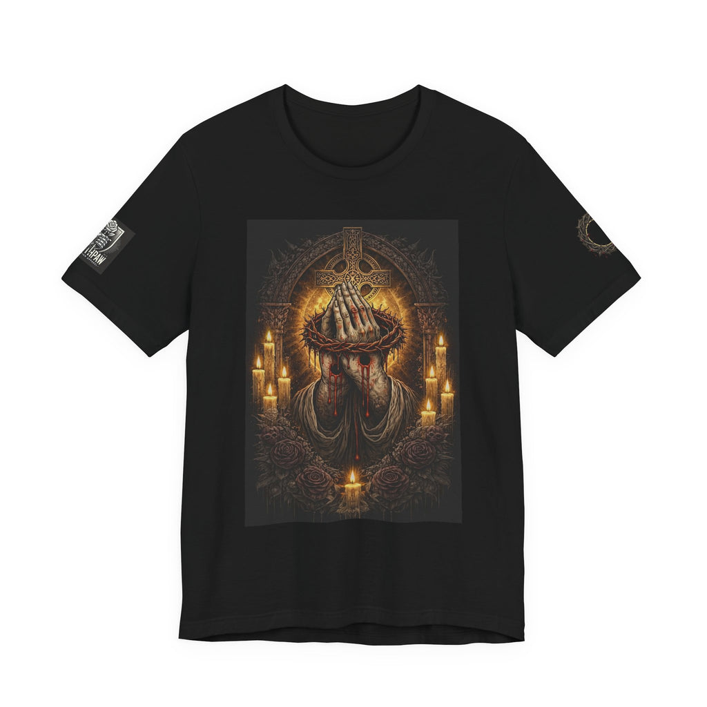 Satan-Repellant Graphic Tee — "Don't TRY me Satan!!" Chest Illustration & Back Slogan