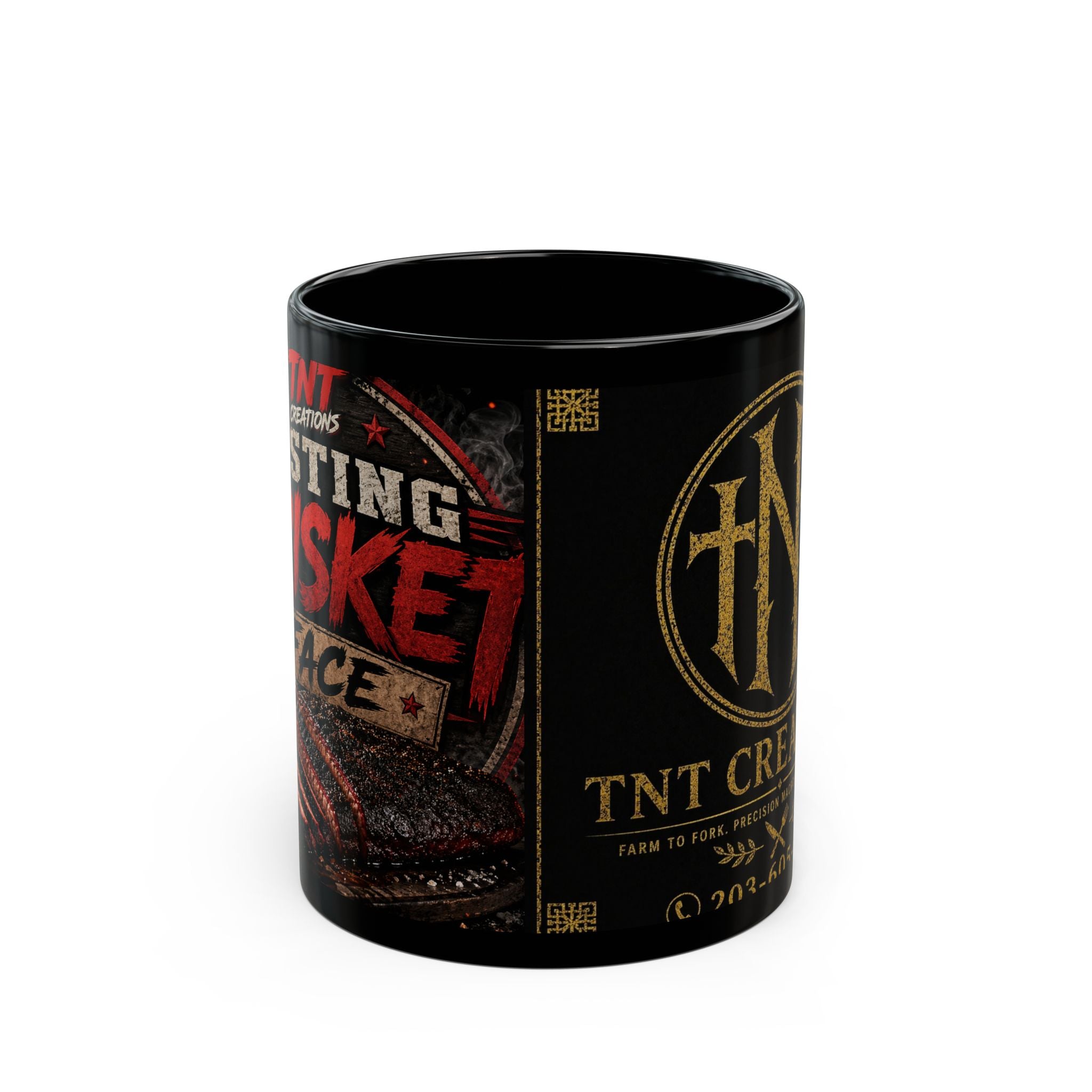 TNT Creations Black Logo Mug — 11oz/15oz Coffee Cup