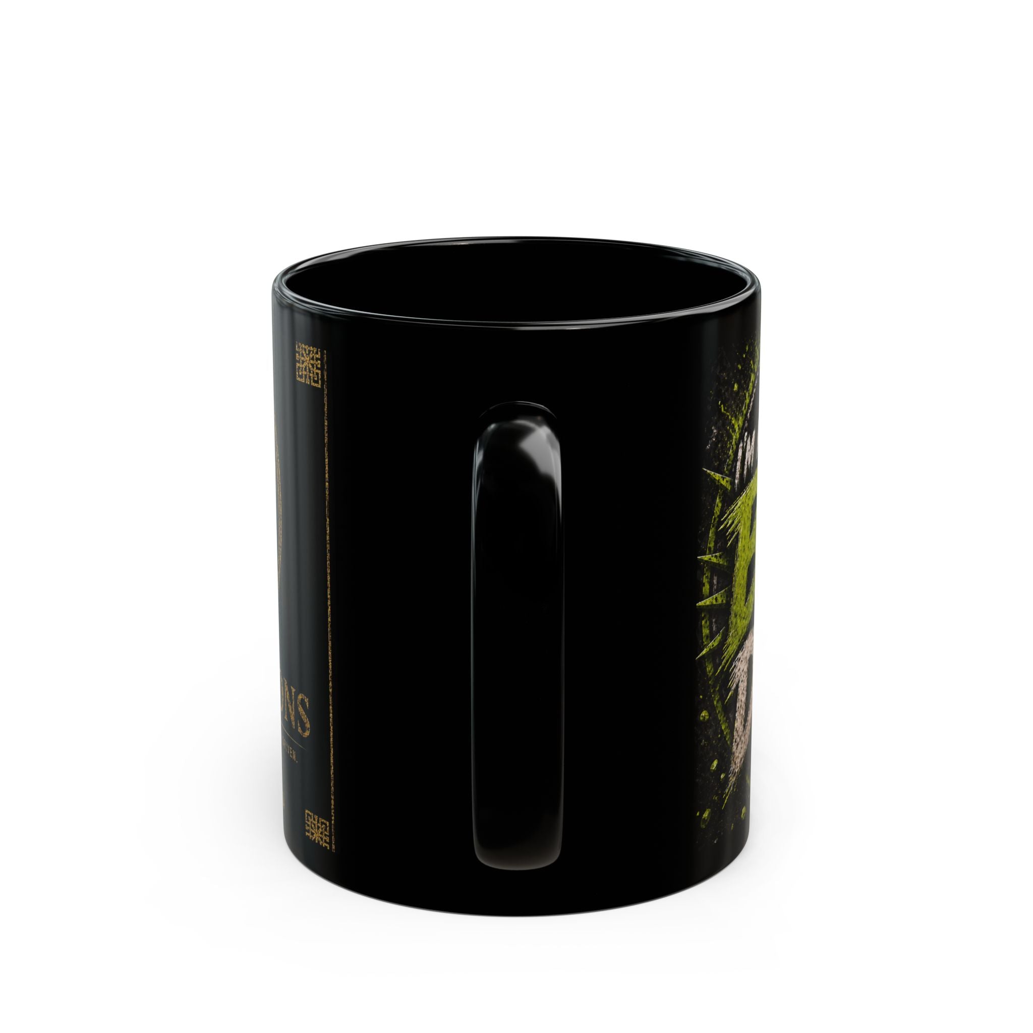 TNT Creations Black Ceramic Mug — Retro Pickle Graphic (11oz/15oz)