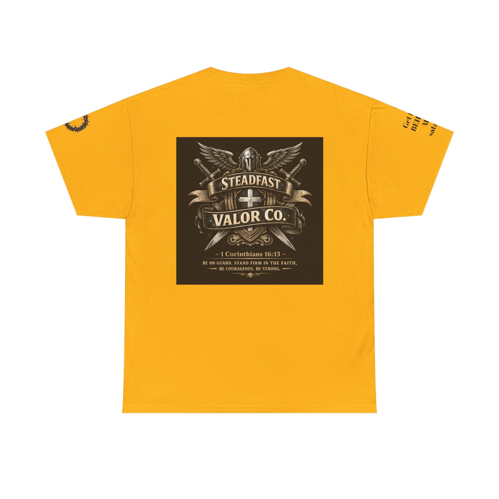 Deus Vult Sword T‑Shirt — Crusader Vintage Shield Design