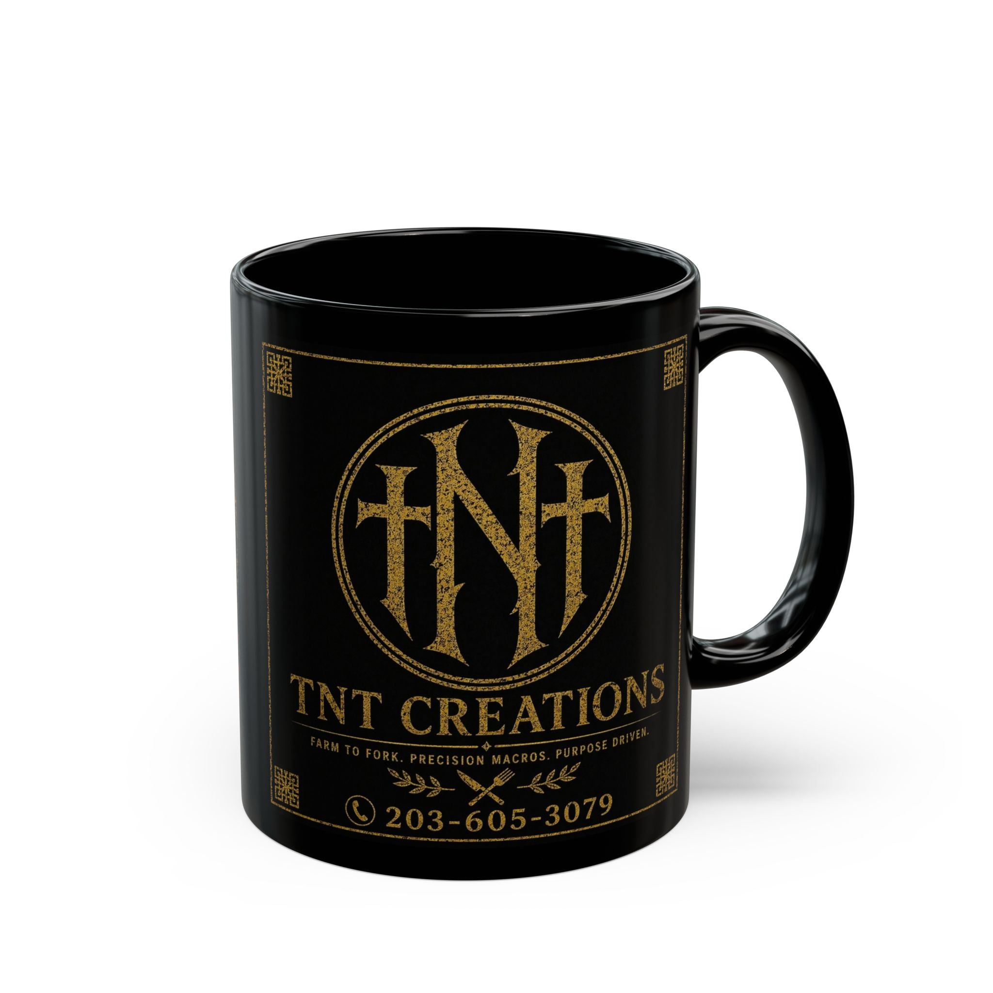 Black Logo Mug — TNT Creations 11oz/15oz