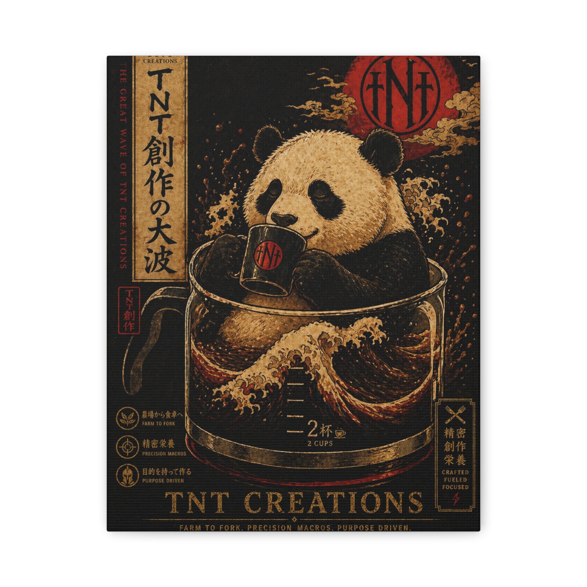 Panda Tea Canvas