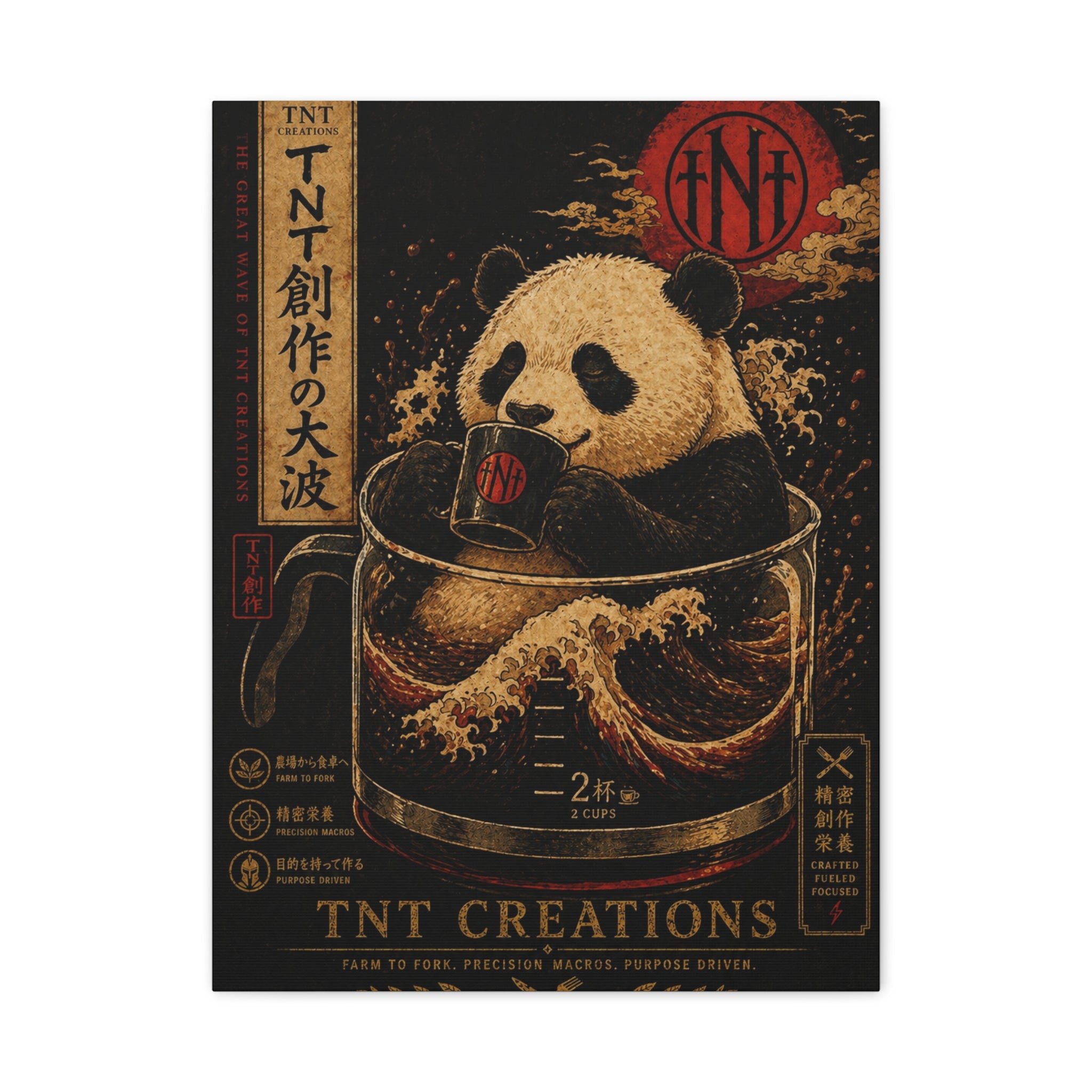 Panda Tea Canvas