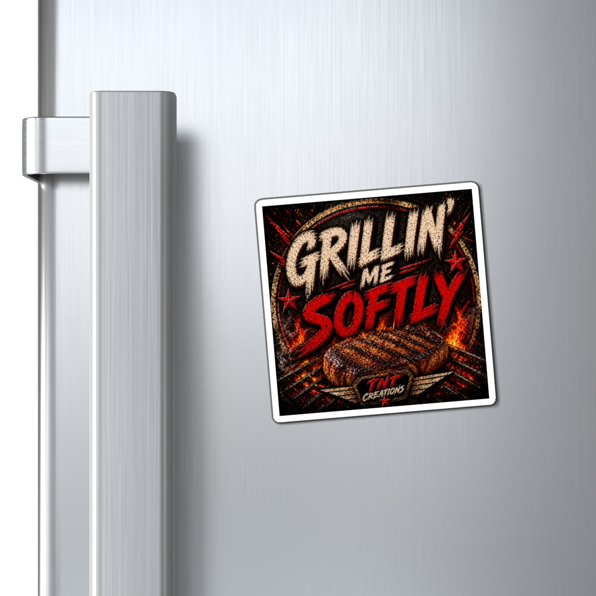 Magnet — 'Grillin' Me Softly' BBQ Refrigerator Magnet