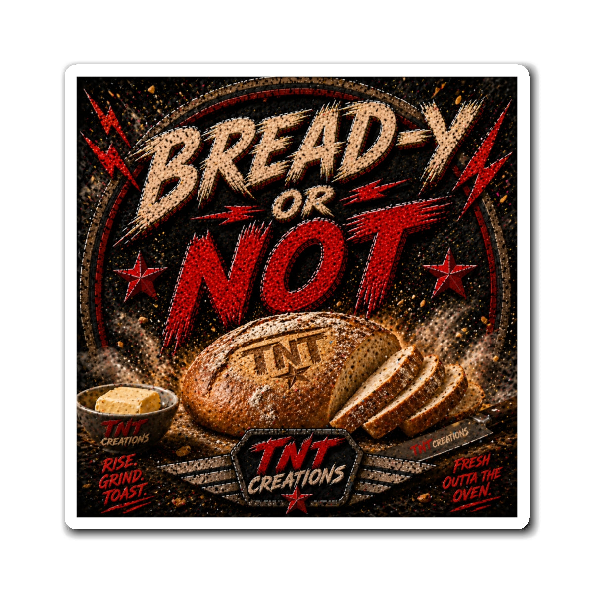 Magnet — "Bread-y or Not" Vintage Bakery Refrigerator Magnet