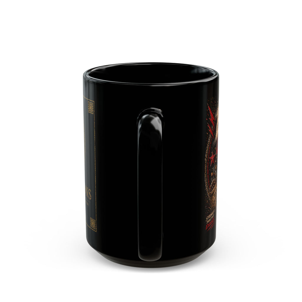 TNT Creations Black Coffee Mug — Gold Logo 11oz/15oz