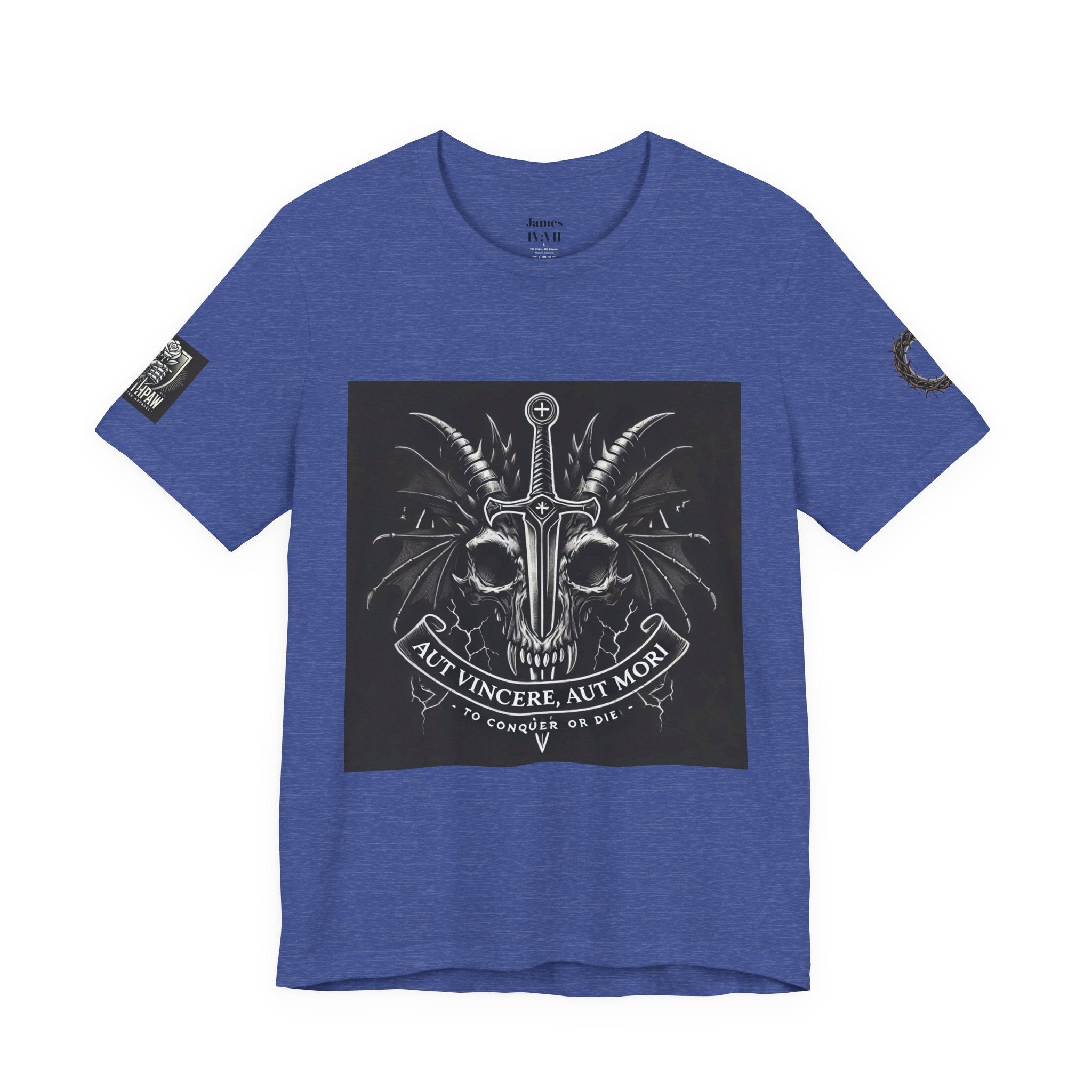 Defying Darkness Tee — "Aut Vincere, Aut Mori" Graphic T-Shirt