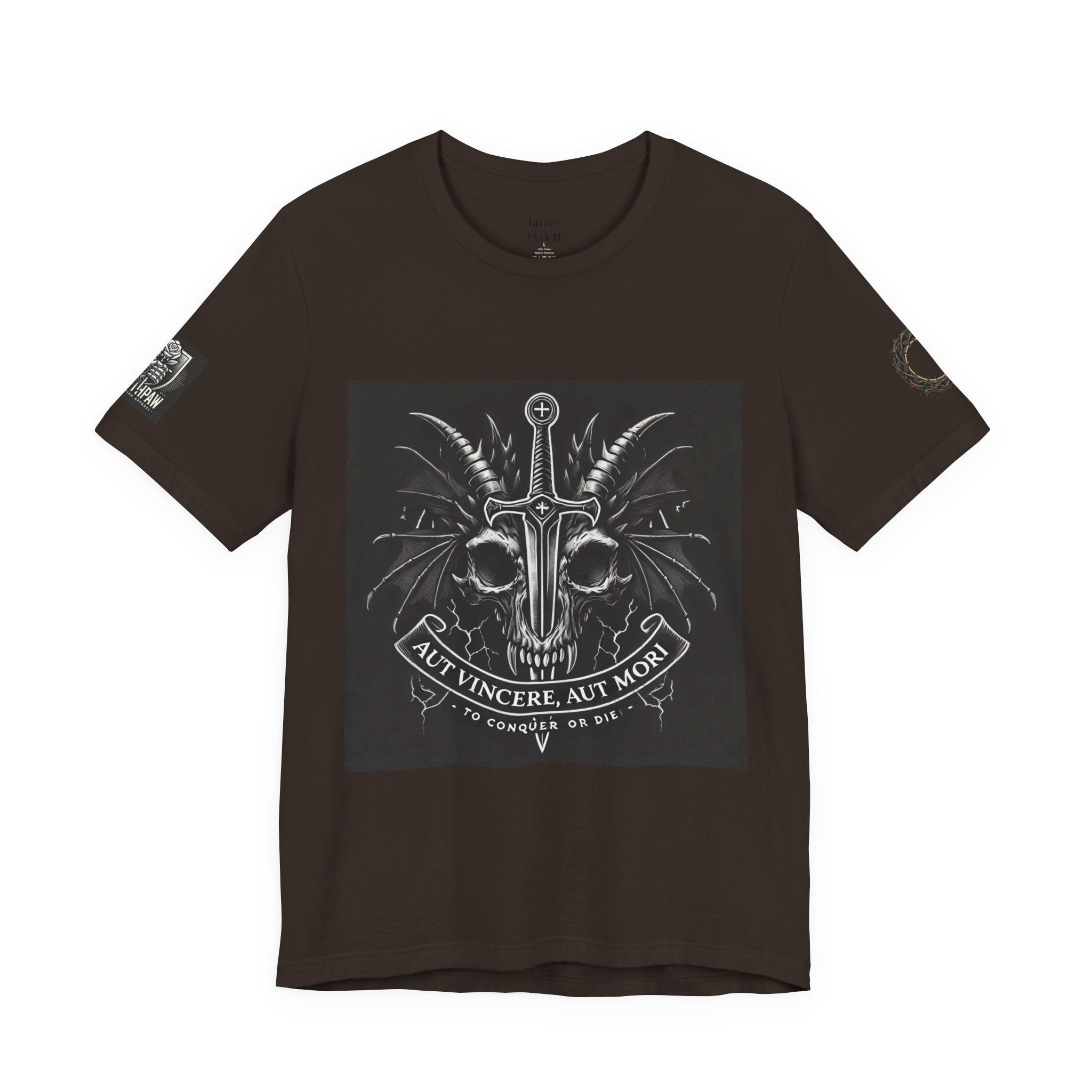 Defying Darkness Tee — "Aut Vincere, Aut Mori" Graphic T-Shirt