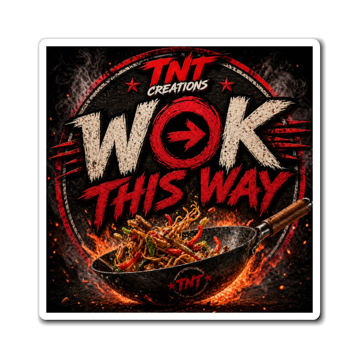 Wok This Way Magnet — Spicy Stir-Fry Kitchen Décor Magnet