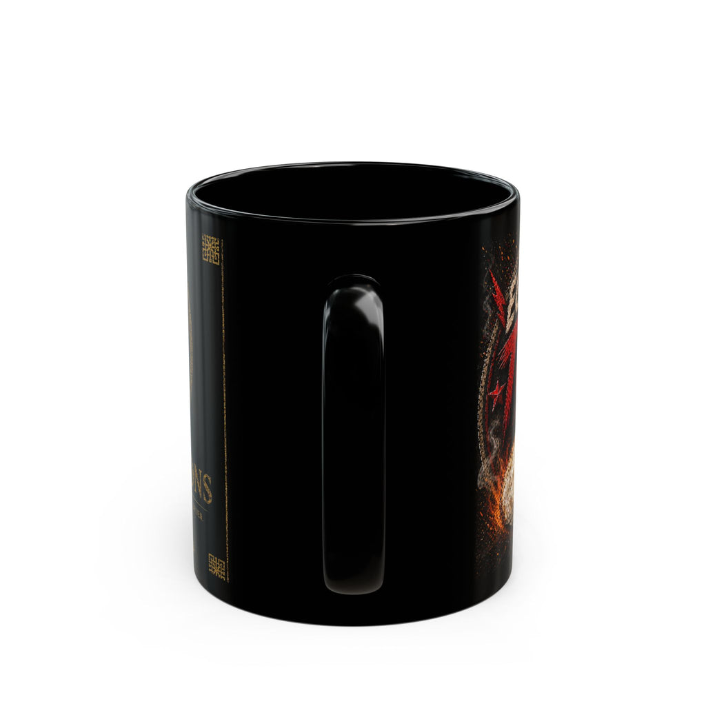 TNT Creations Black Mug — Vintage Gold Logo Coffee Cup (11oz/15oz)