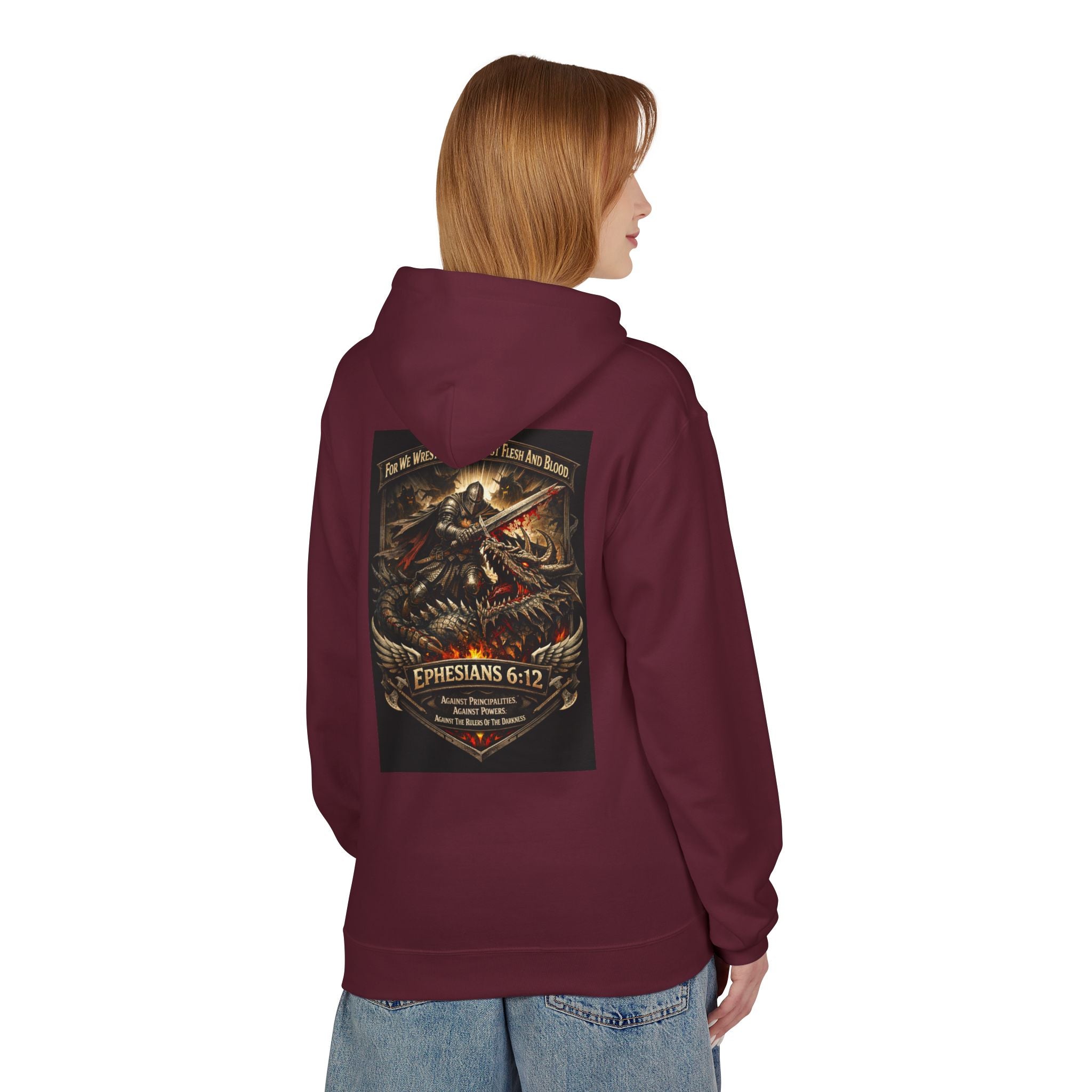 Christian Warrior Hoodie — "Stand Firm" Ephesians 6:12 Inspirational Gospel Hoodie