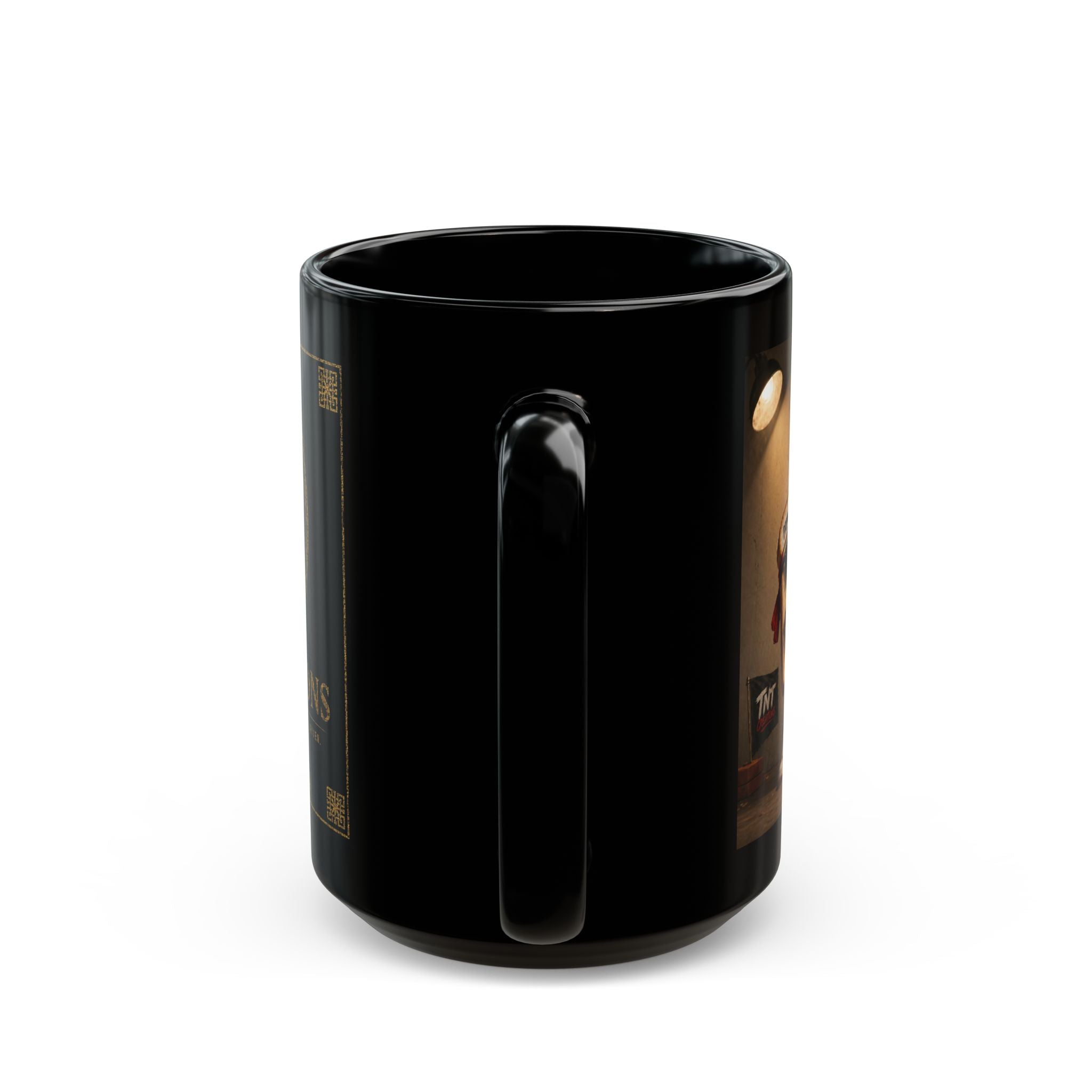 Black Ceramic Mug — "I'm the Primary Bread Loser in My Family" Funny Coffee Cup with Gold TNT Creations Logo