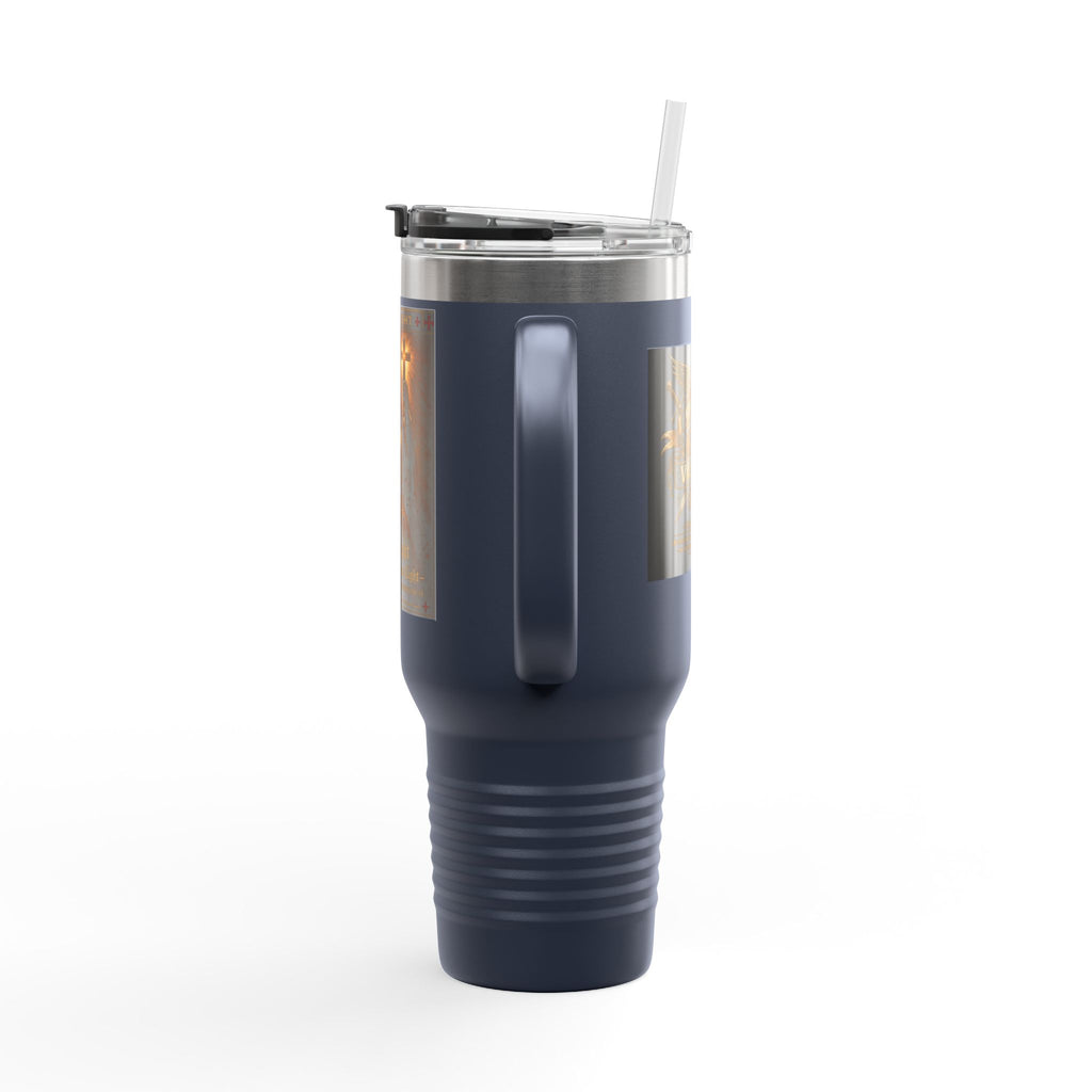 40oz Insulated Travel Mug — "Be the Light" Knight Crusader Design
