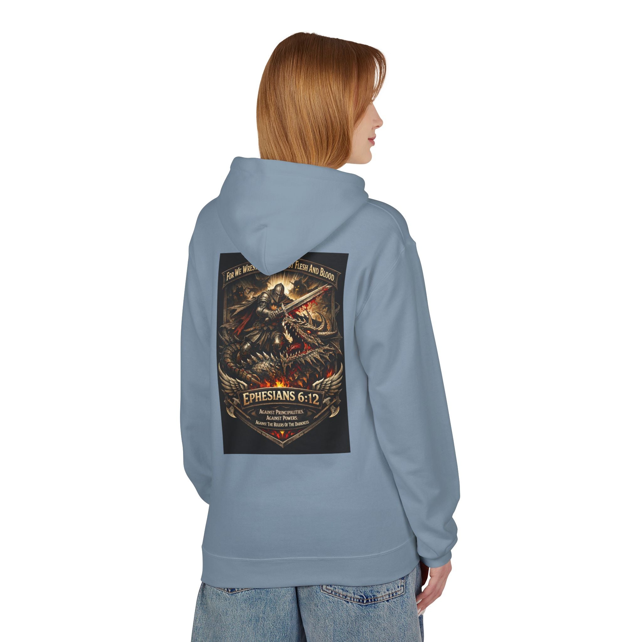 Christian Warrior Hoodie — "Stand Firm" Ephesians 6:12 Inspirational Gospel Hoodie