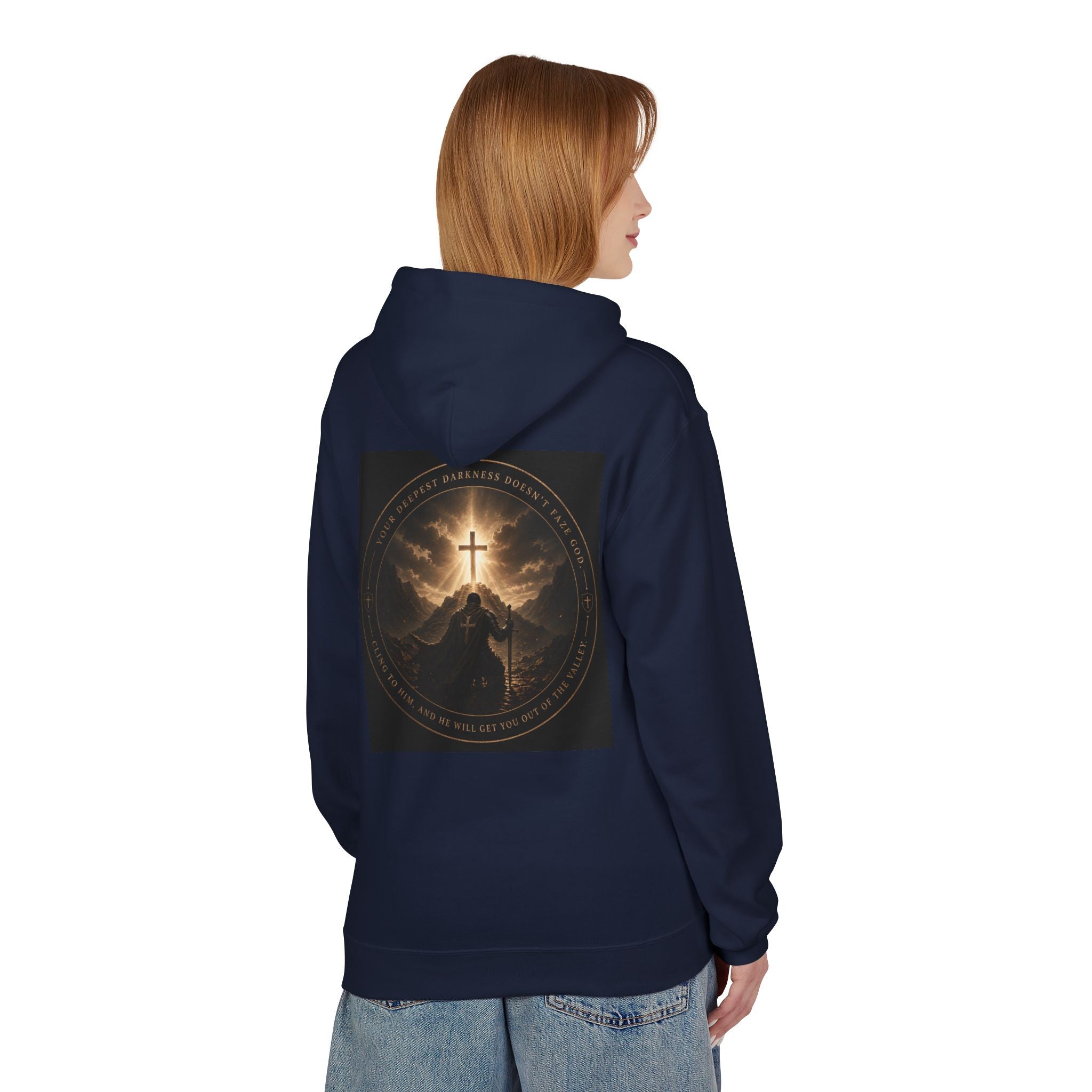 Christian Cross Hoodie — 'Stand by the Word' Inspirational Faith Sweatshirt