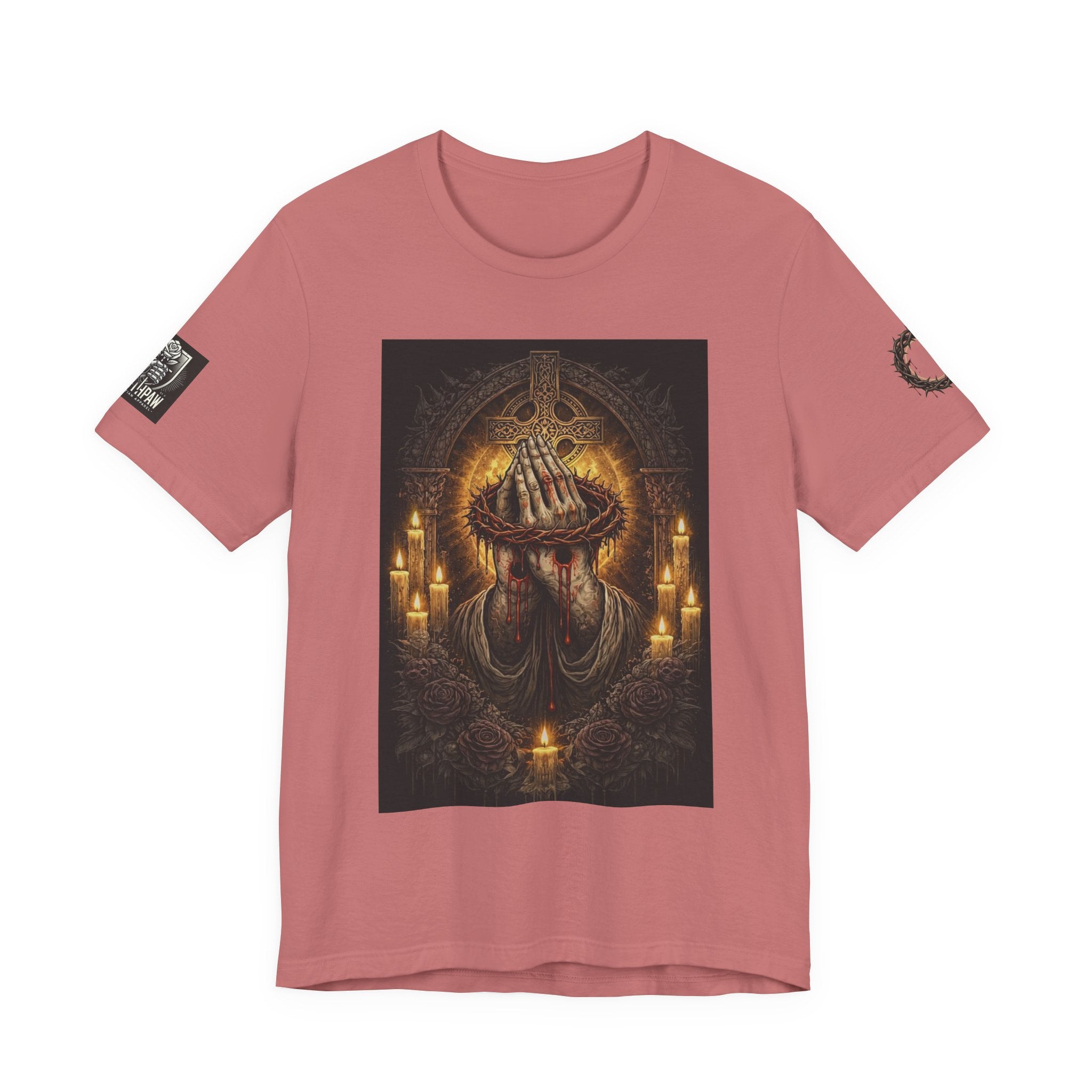 Satan-Repellant Graphic Tee — "Don't TRY me Satan!!" Chest Illustration & Back Slogan