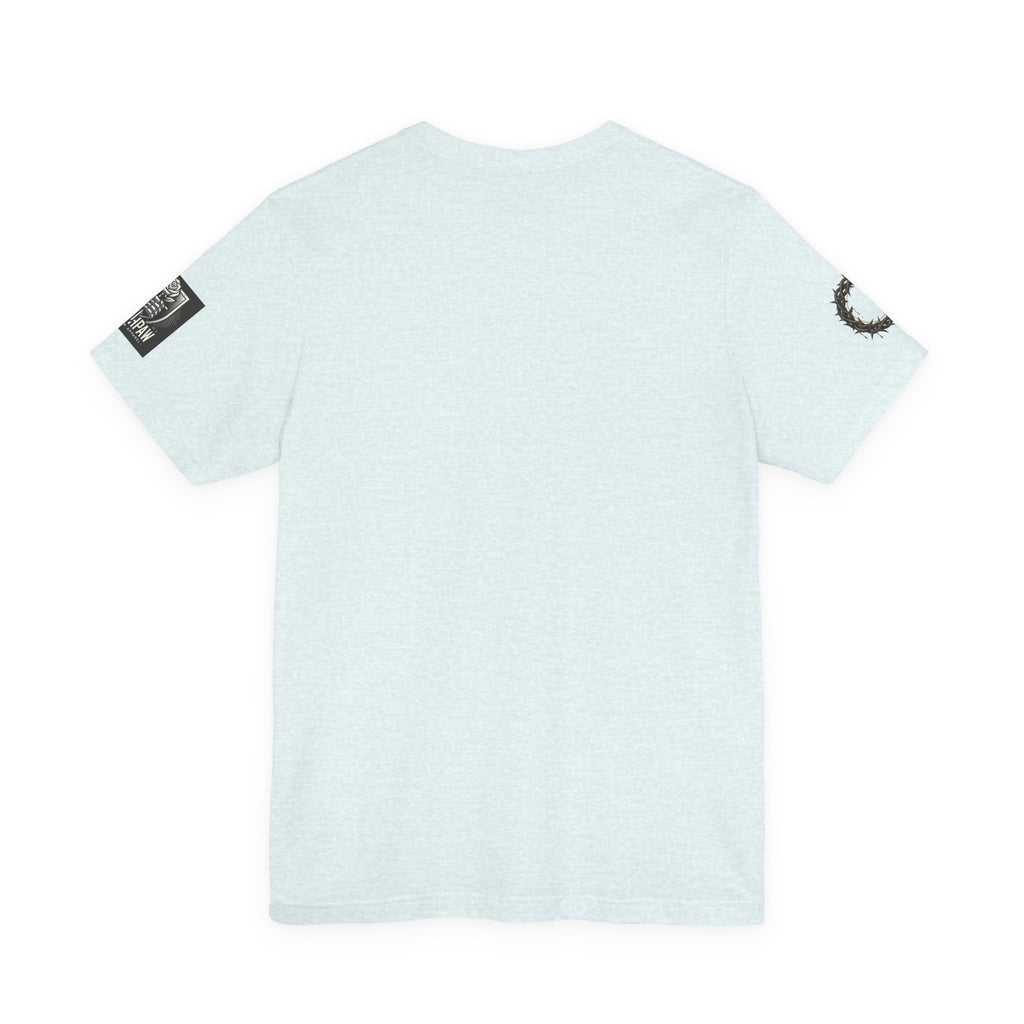 Do Not Fear the Darkness Graphic Tee — 'James IV:VII' Hooded Figure Shirt