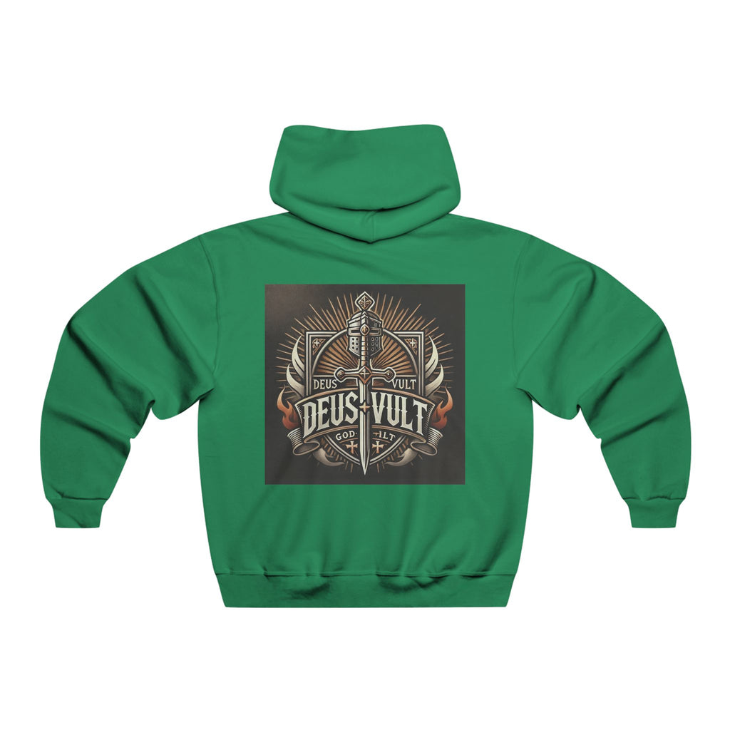 Hooded Sweatshirt — Retro Graphic Hoodie (Deus Vult / Southpaw)