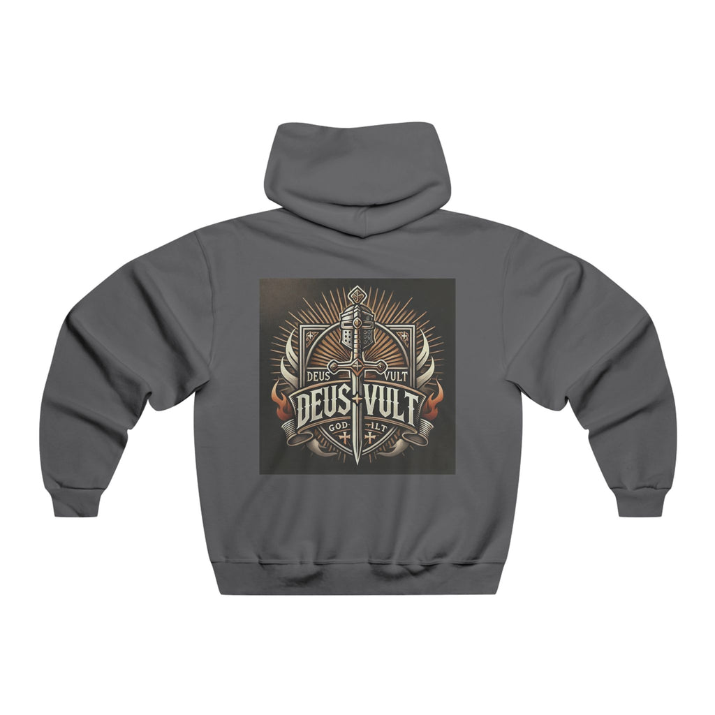 Hooded Sweatshirt — Retro Graphic Hoodie (Deus Vult / Southpaw)