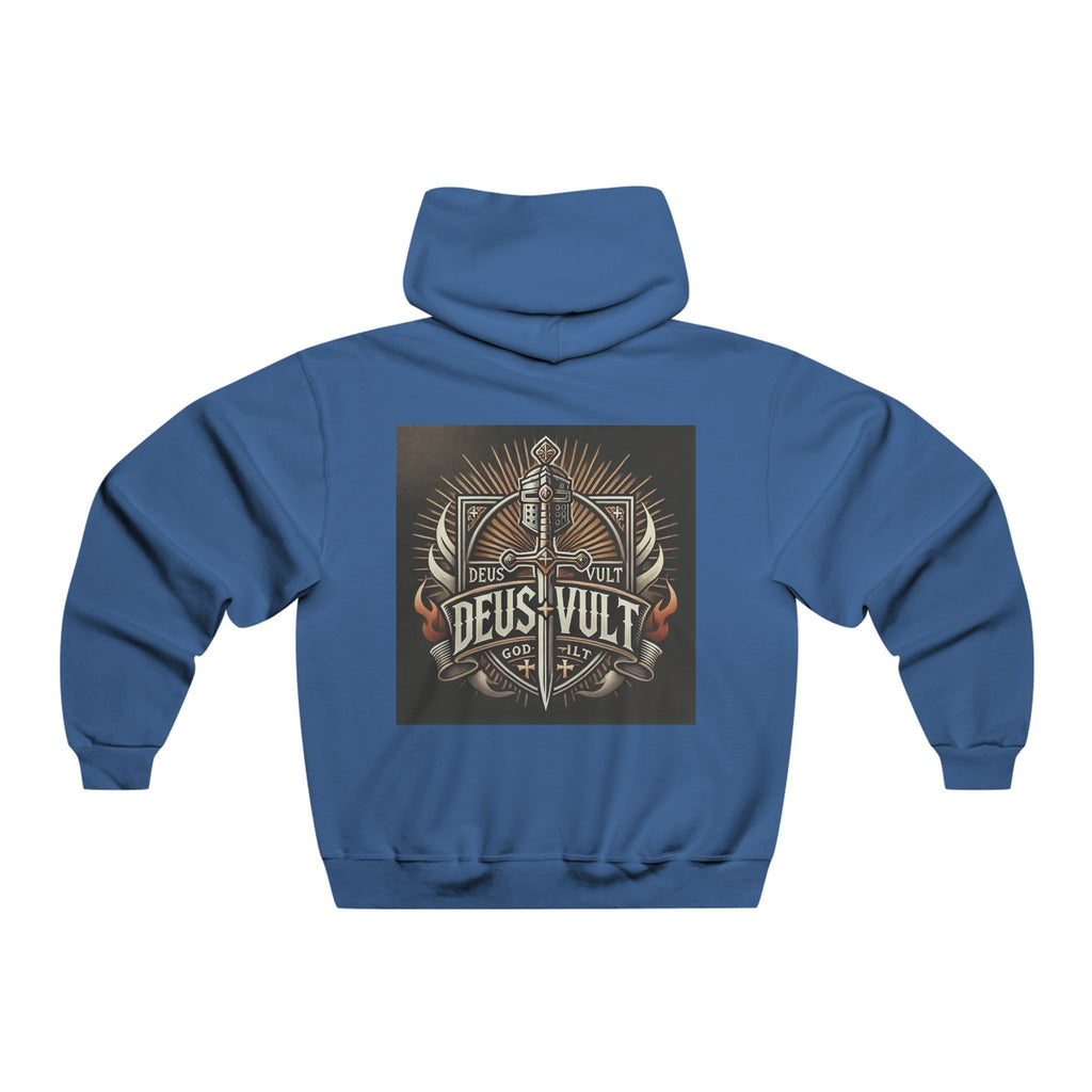Hooded Sweatshirt — Retro Graphic Hoodie (Deus Vult / Southpaw)
