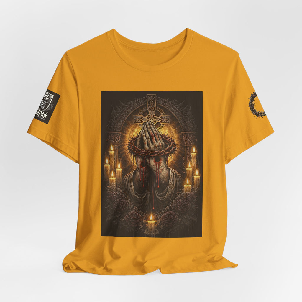 Satan-Repellant Graphic Tee — "Don't TRY me Satan!!" Chest Illustration & Back Slogan