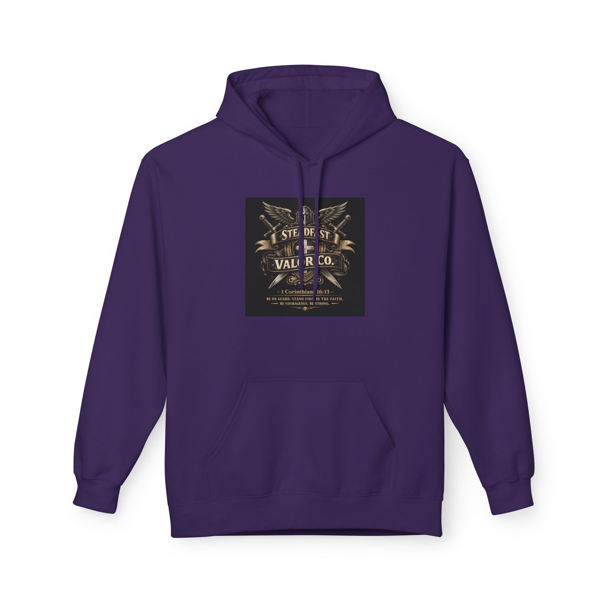 Christian Cross Hoodie — 'Stand by the Word' Inspirational Faith Sweatshirt